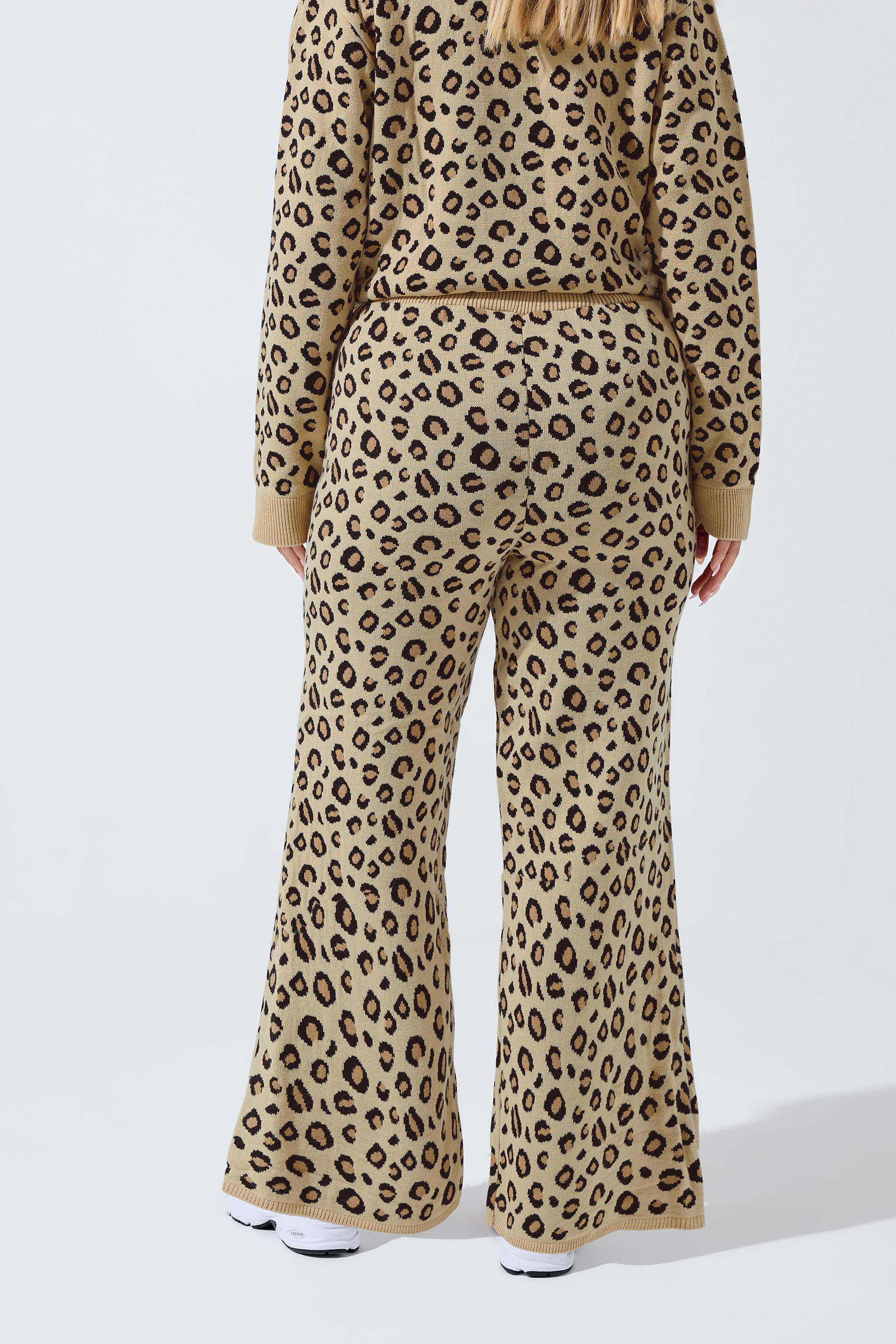 LIMITED COLLECTION Plus Size Natural Brown Leopard Print Wide Leg Trousers | Yours Clothing  2