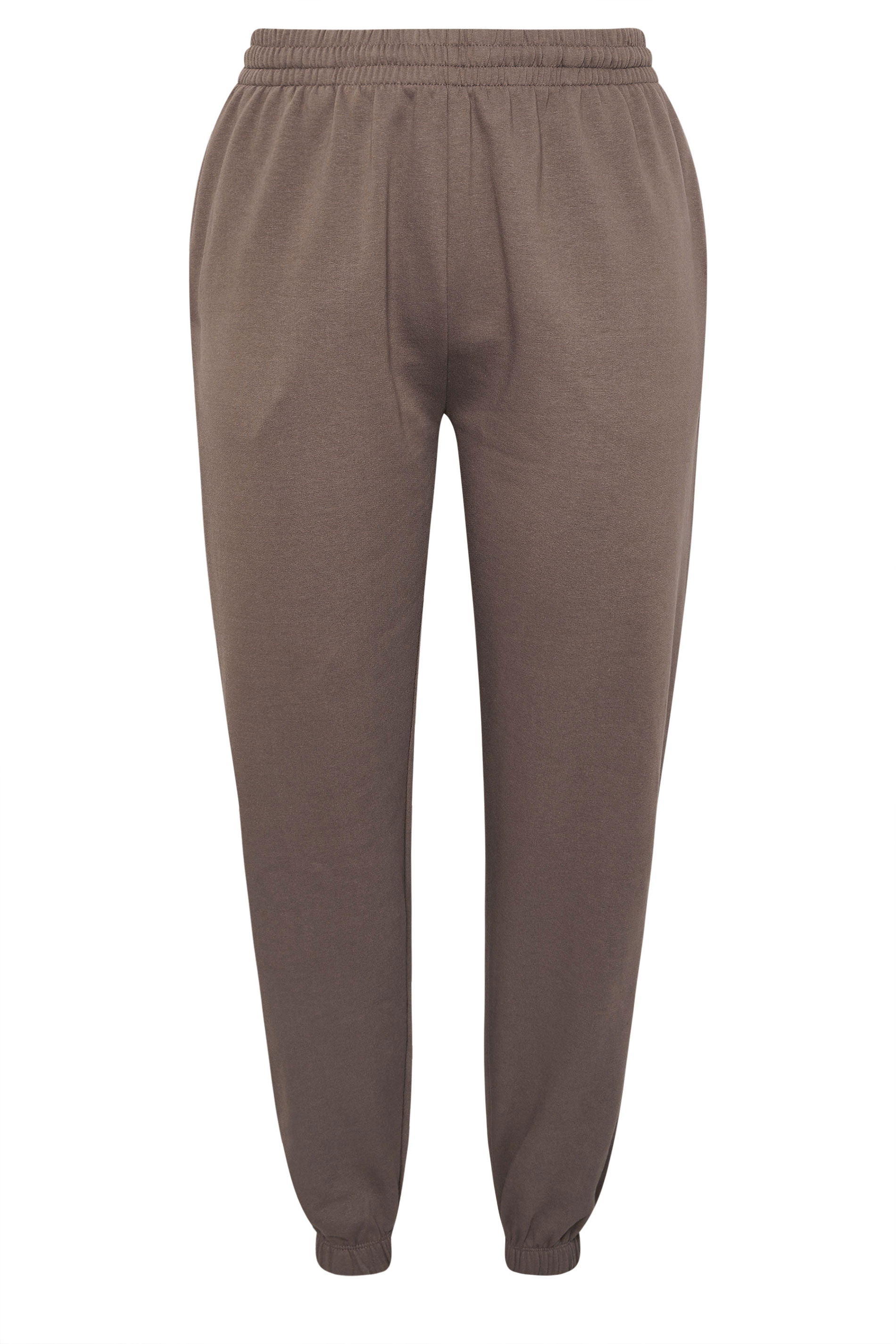 YOURS Plus Size Chocolate Brown Cuffed Joggers | Yours Clothing 6