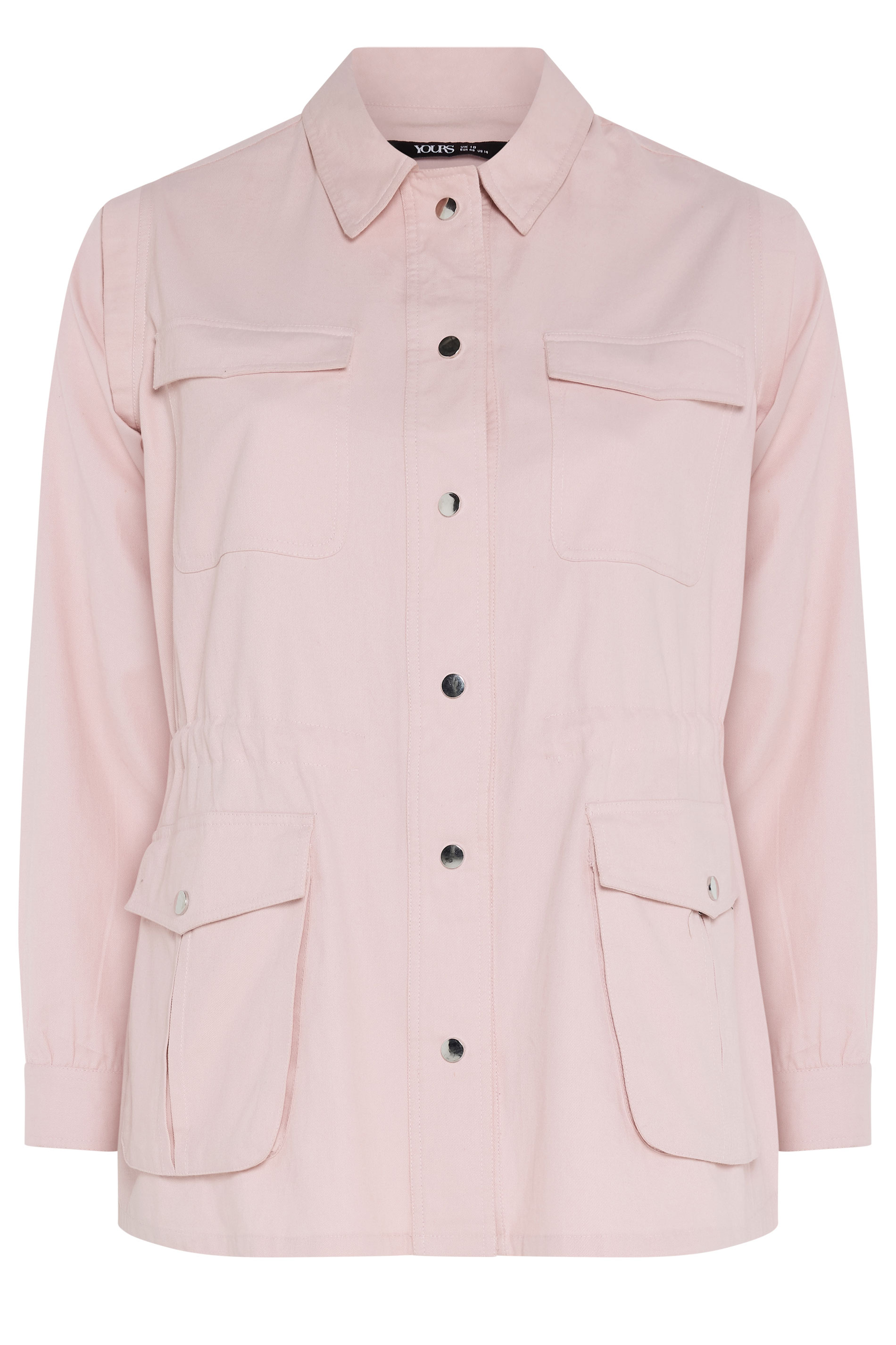 YOURS Plus Size Light Pink Carpenter Jacket | Yours Clothing 6