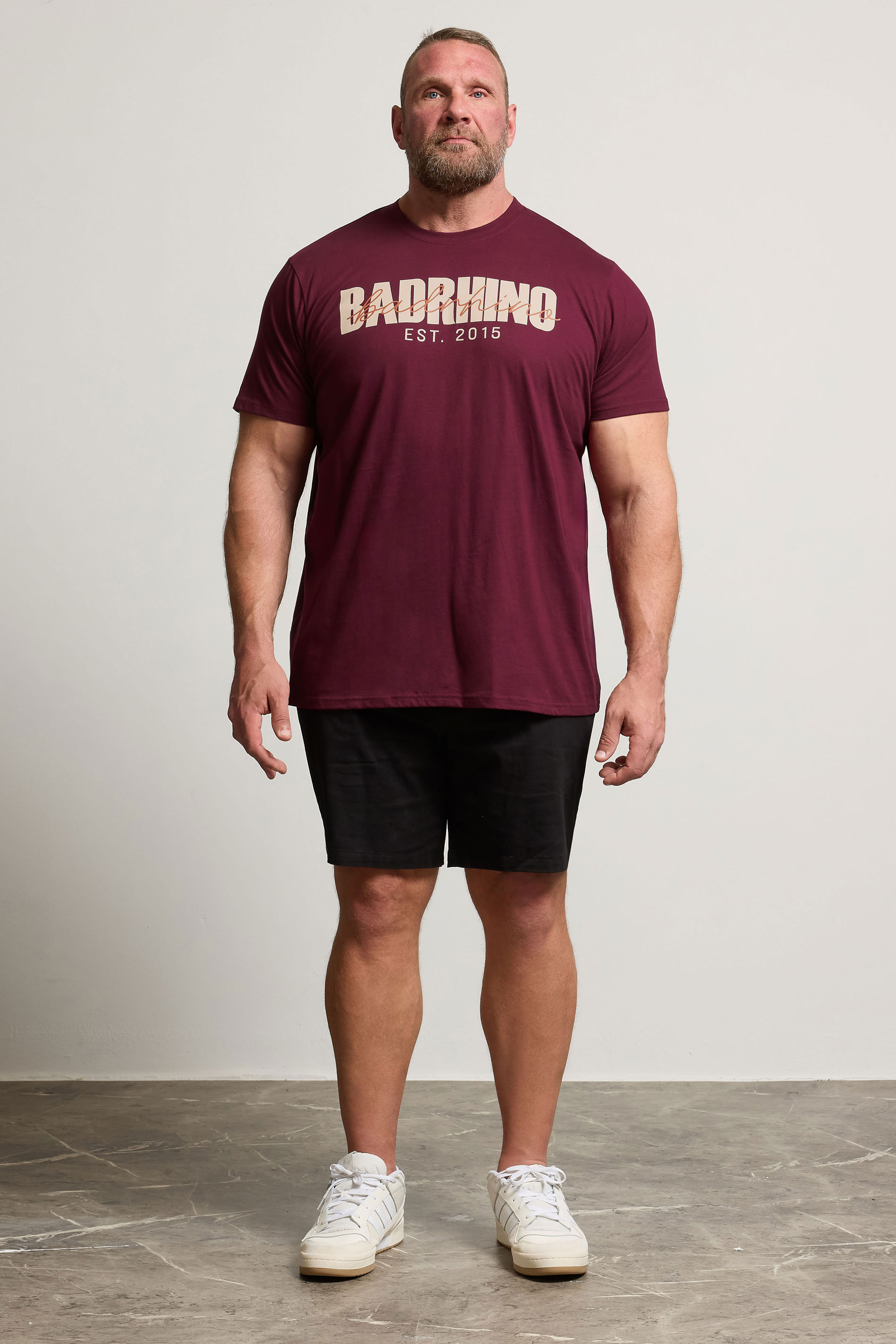 BadRhino Big & Tall 3 PACK Burgundy Red & Navy Blue Scripted T-Shirts | BadRhino 4