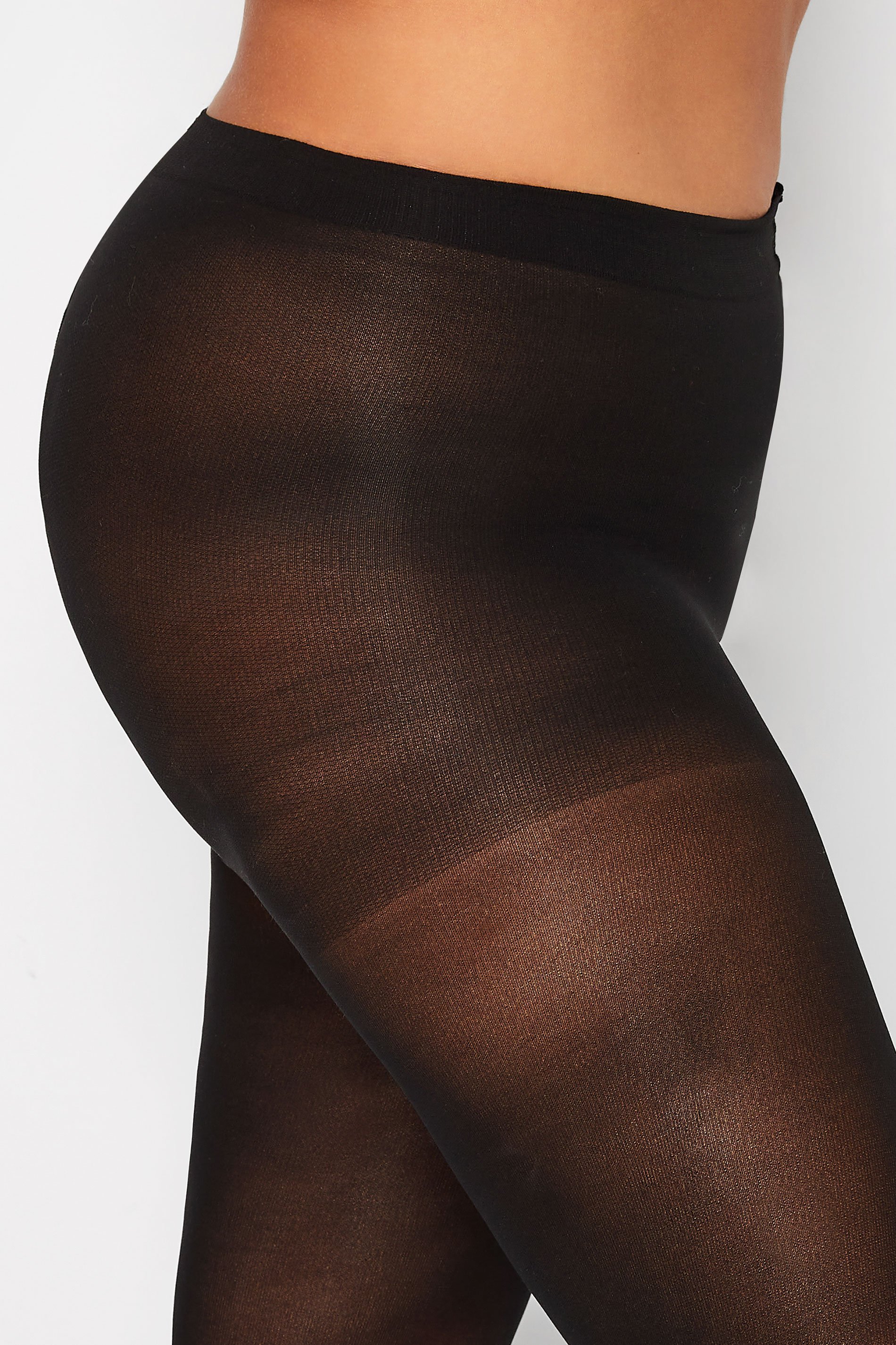 Plus Size YOURS FOR GOOD Black 50 Denier Tights | Yours Clothing 2
