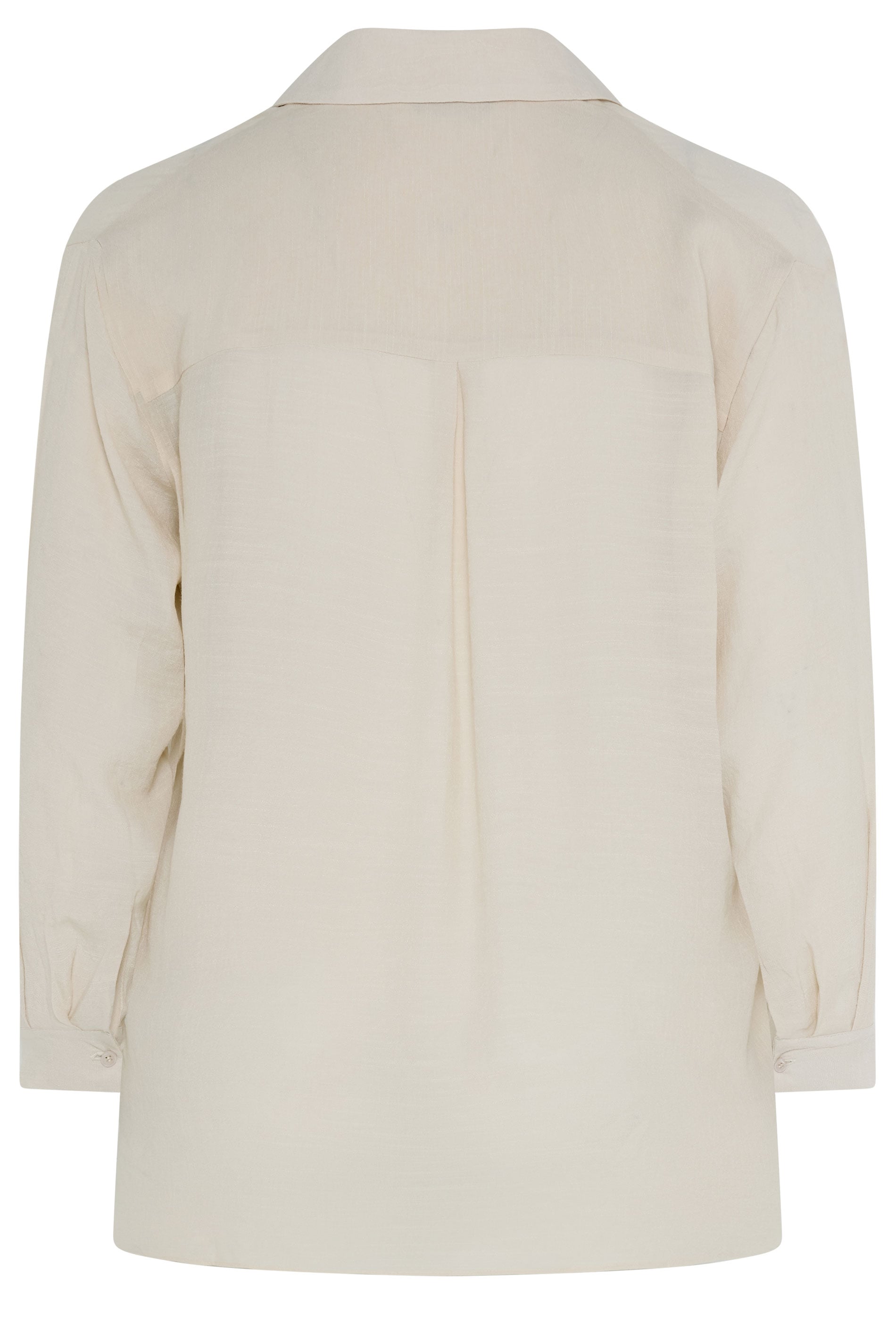 EVANS Plus Size Natural Brown Sheer Long Sleeve Shirt | Evans 7