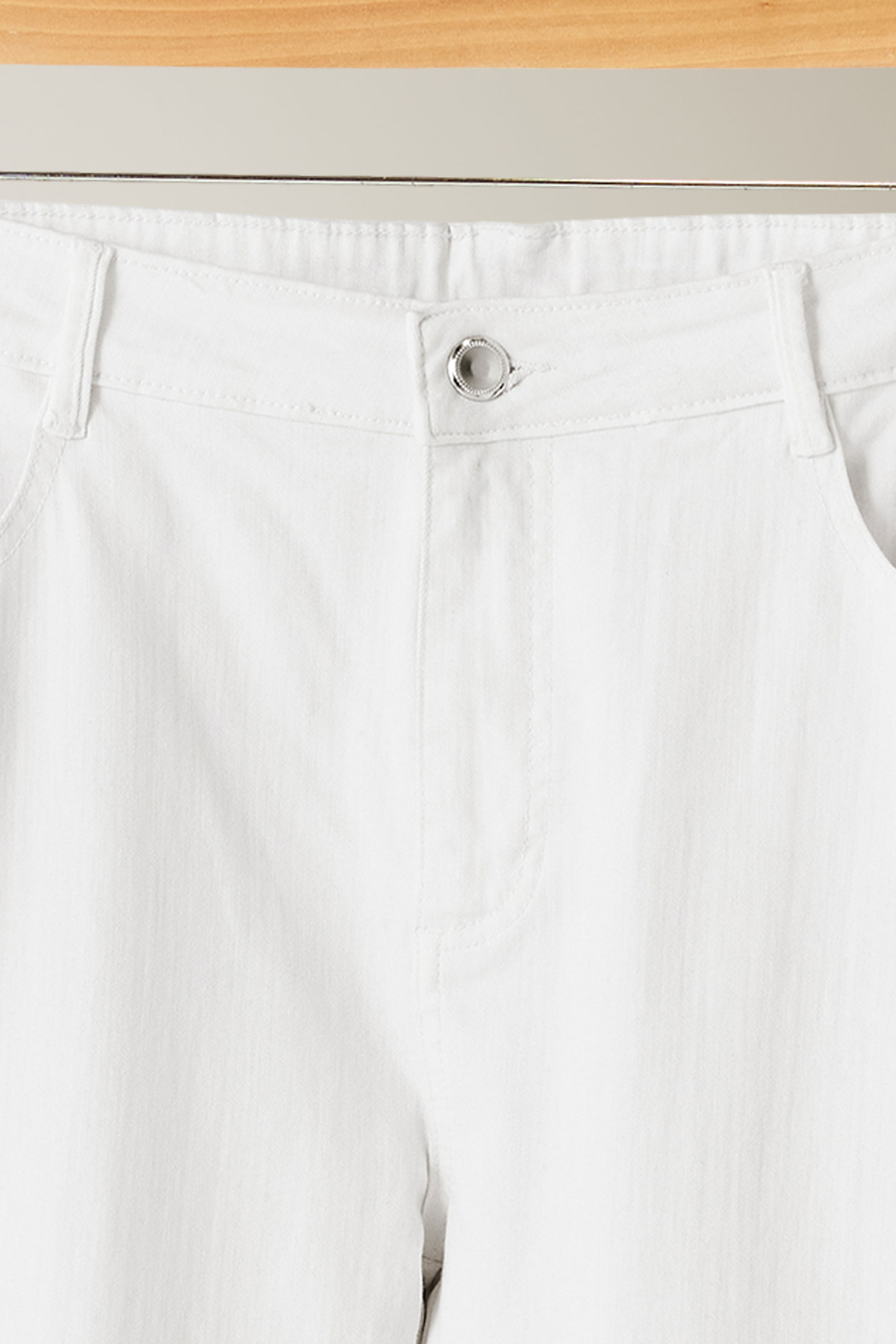 EVANS Plus Size White Denim Straight Leg Jeans | Evans 7