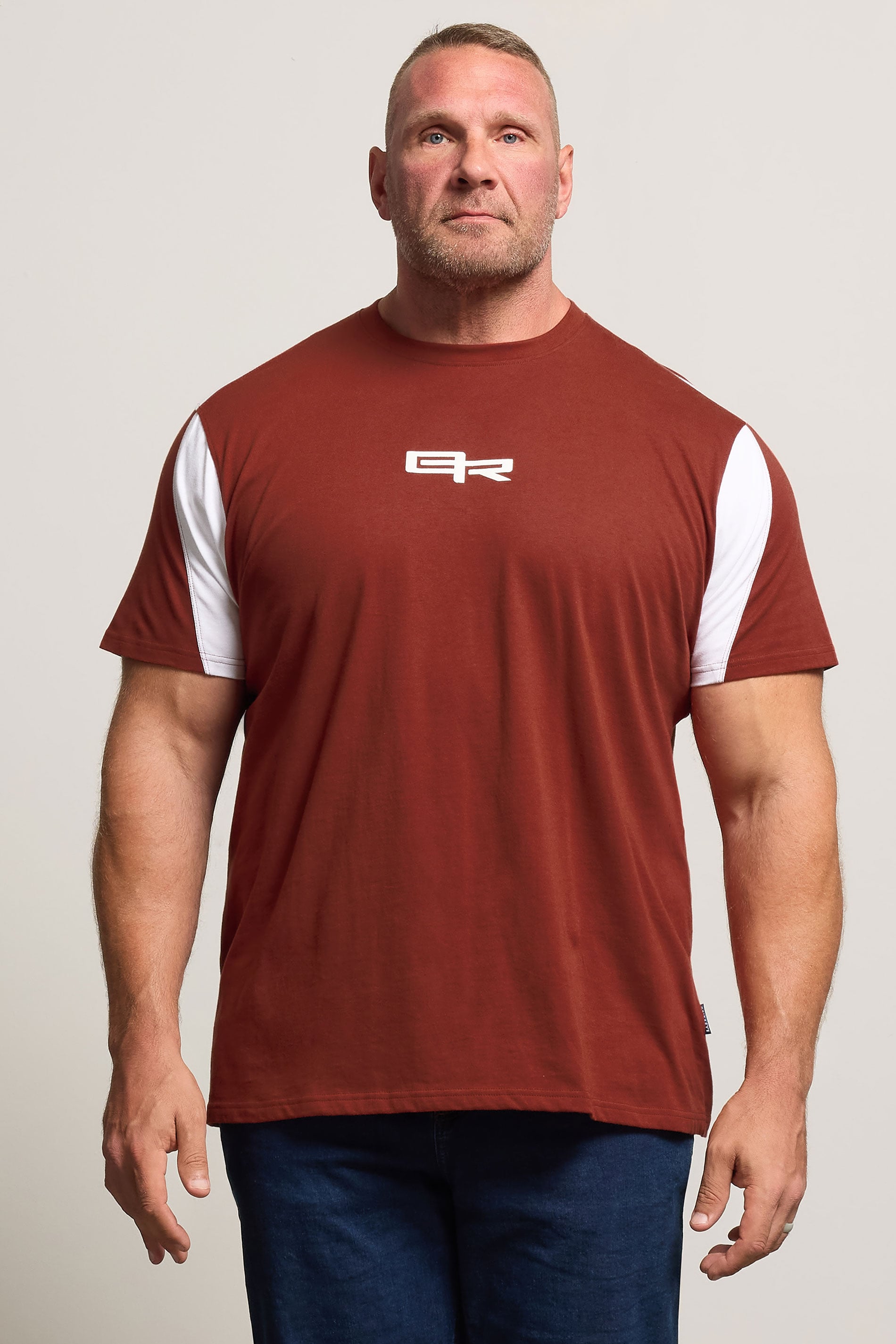 BadRhino Big & Tall Burnt Red Logo Cut & Sew T-Shirt | BadRhino 1