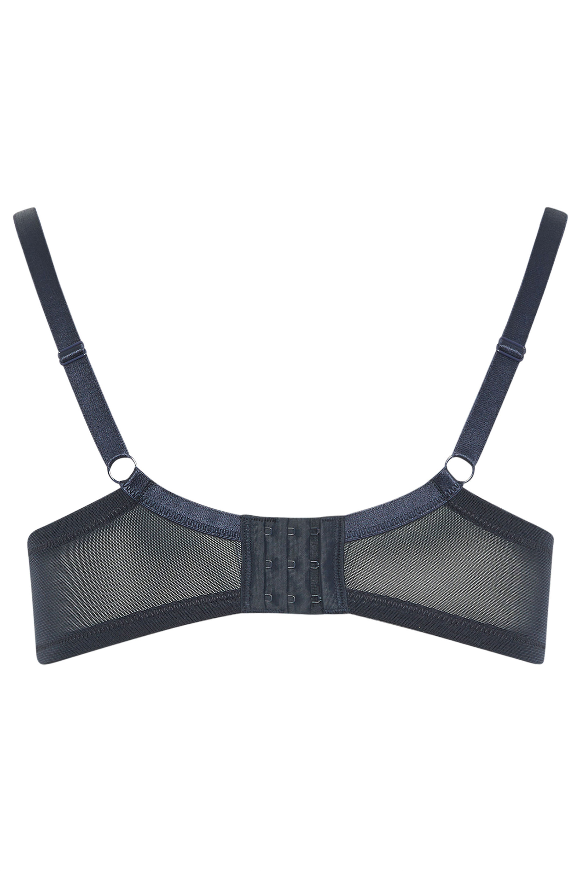YOURSET 2 PACK Plus Size Navy Blue Embroidered Floral Padded Bras | Yours Clothing 9