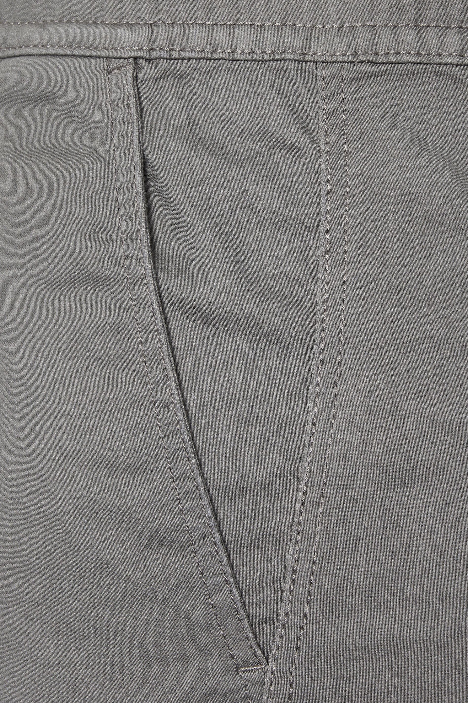 BadRhino Big & Tall Charcoal Grey Elasticated Waist Stretch Cargo Shorts | BadRhino 5