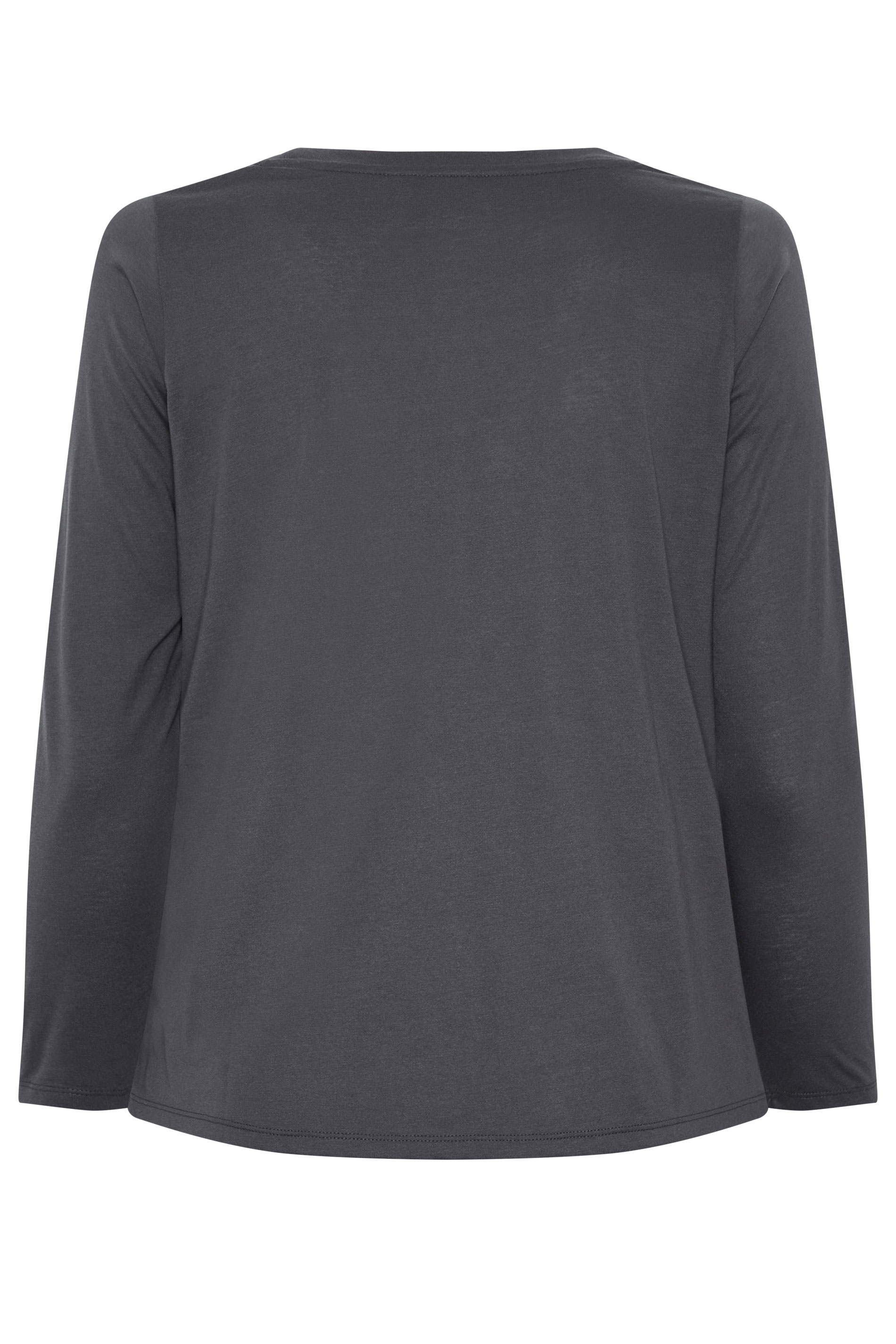 YOURS Plus Size Grey Long Sleeve Core T-Shirt | Yours Clothing 6
