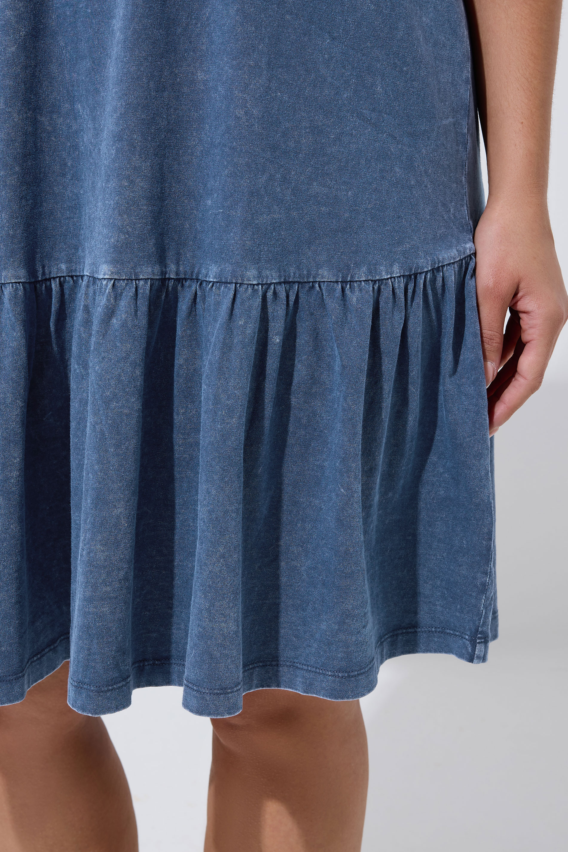 LIMITED COLLECTION Plus Size Blue Acid Wash Dress | Yours Clothing 4