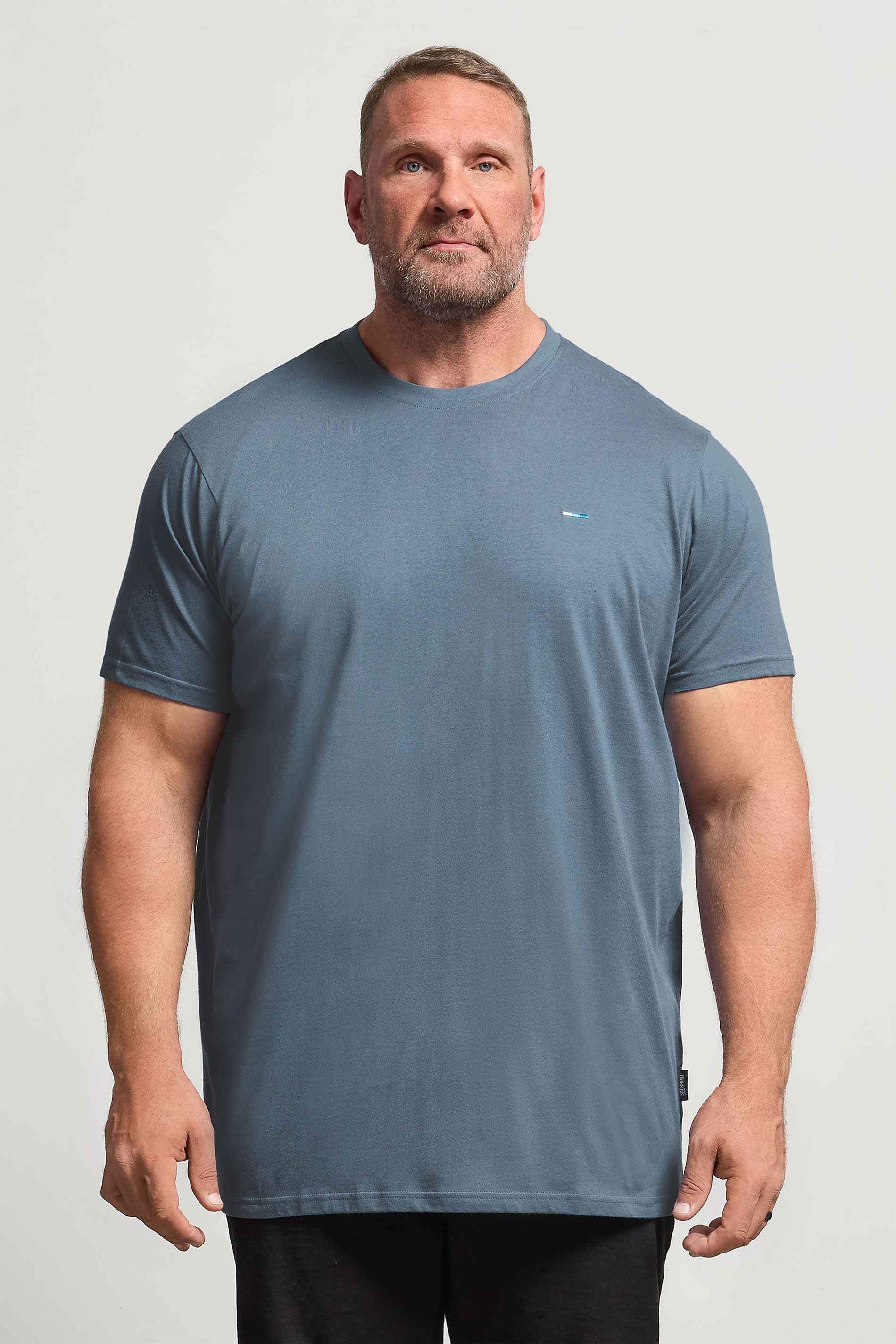 BadRhino Big & Tall 5 PACK Black/Green/Off White/Brown/Blue Extra Long T-Shirts 4