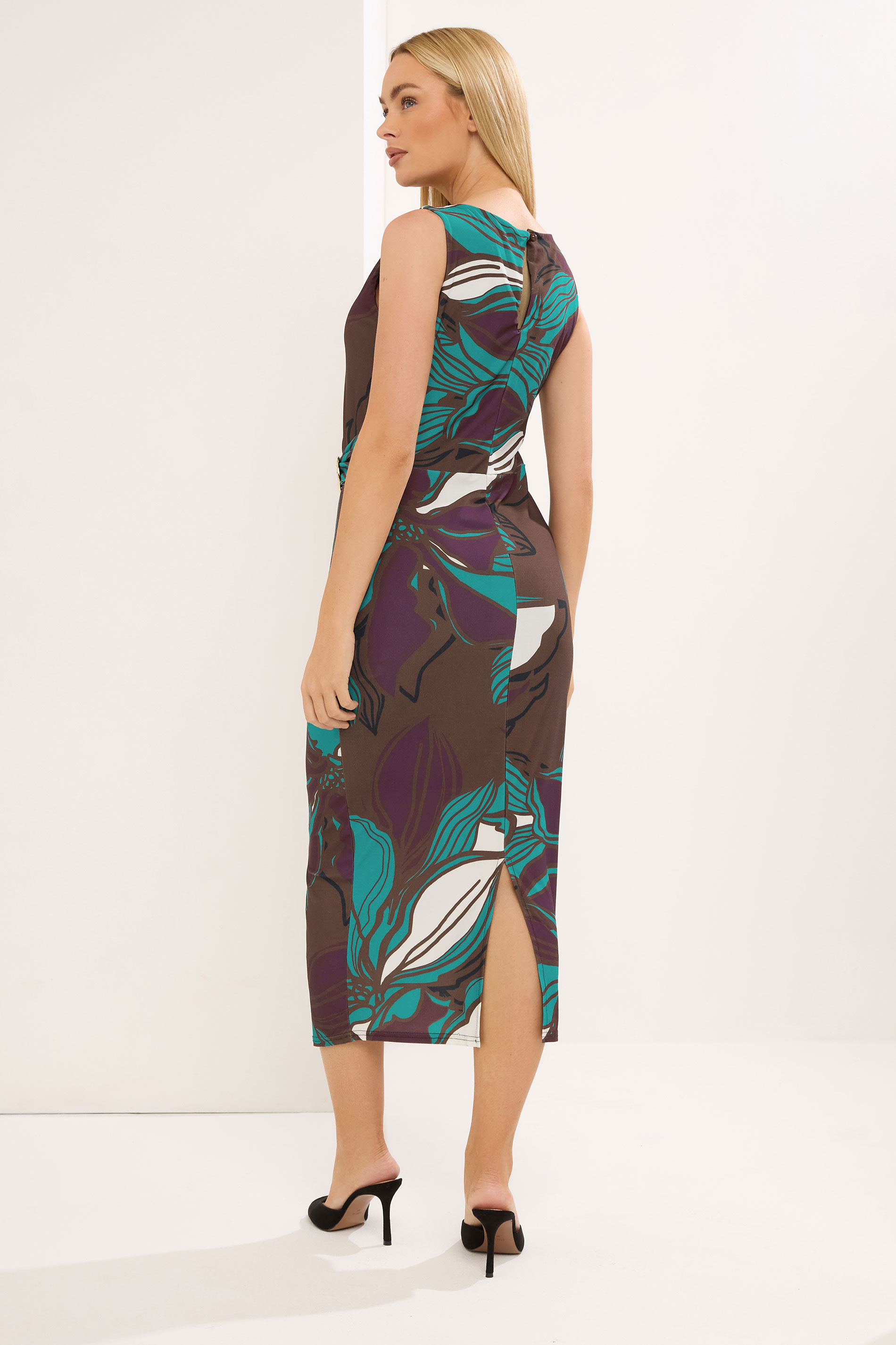 STAR Chocolate Brown Floral Wrap Dress | StarByJM 2