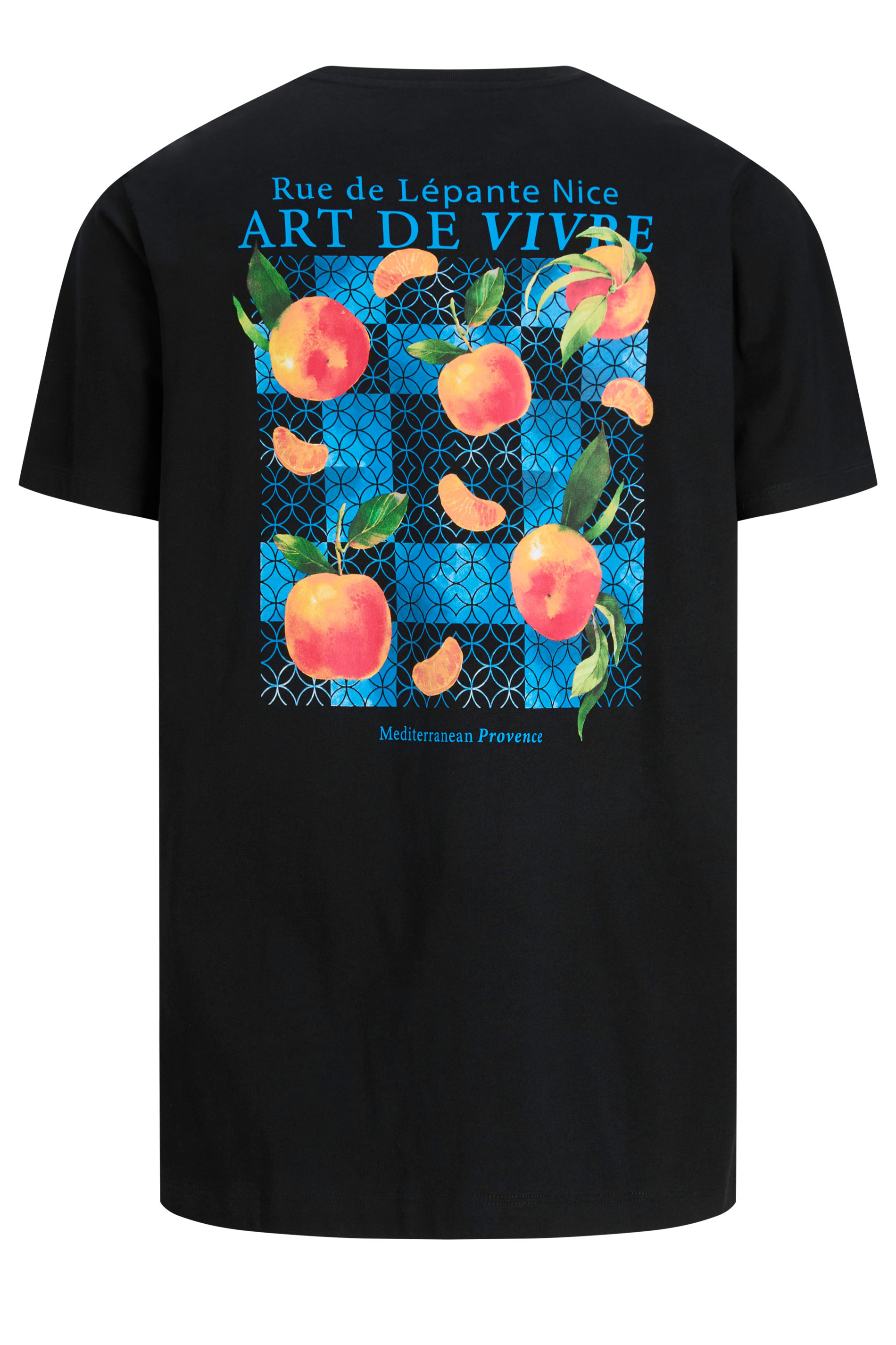 JACK & JONES Big & Tall Black 'Art De Vivre' T-Shirt | BadRhino  2