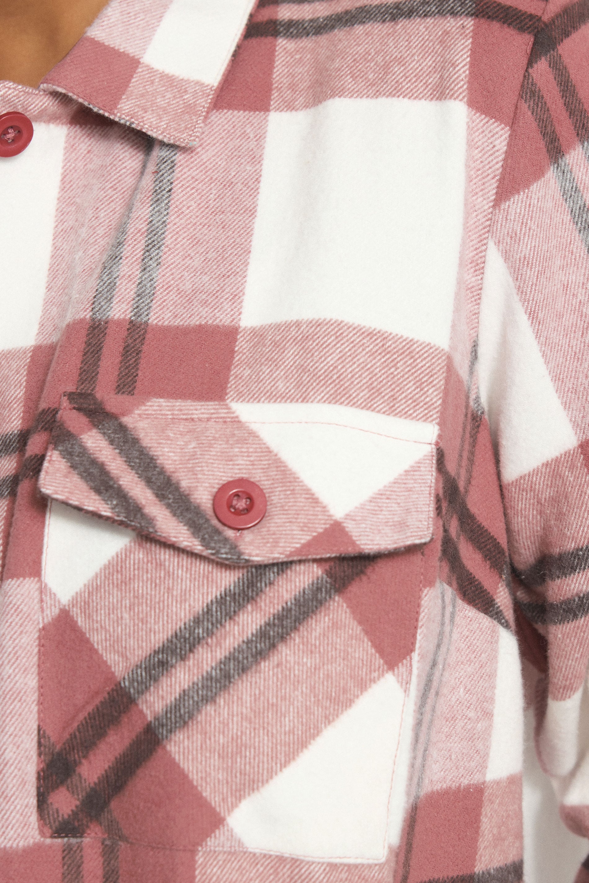 YOURS Plus Size Pink & White Check Shacket | Yours Clothing 5