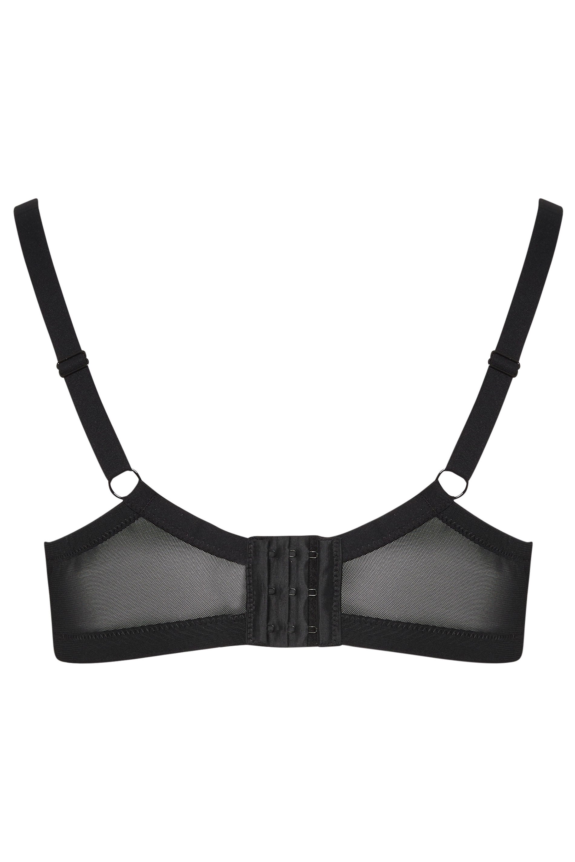 YOURS 2 PACK Plus Size Black & Pink Embroidered Padded Bras | Yours Clothing 11