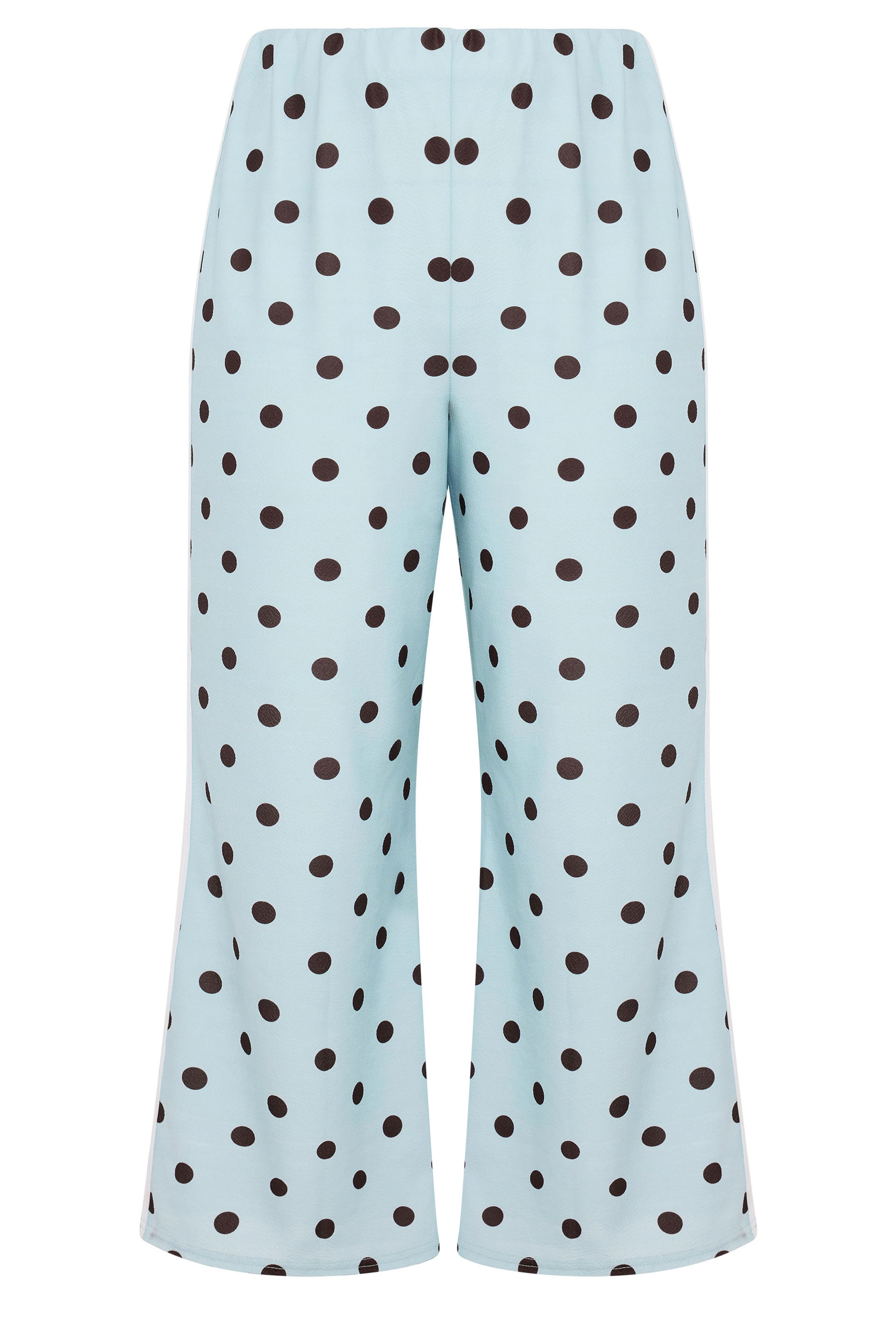 LIMITED COLLECTION Plus Size Blue Polka Dot Side Stripe Trousers | Yours Clothing 6
