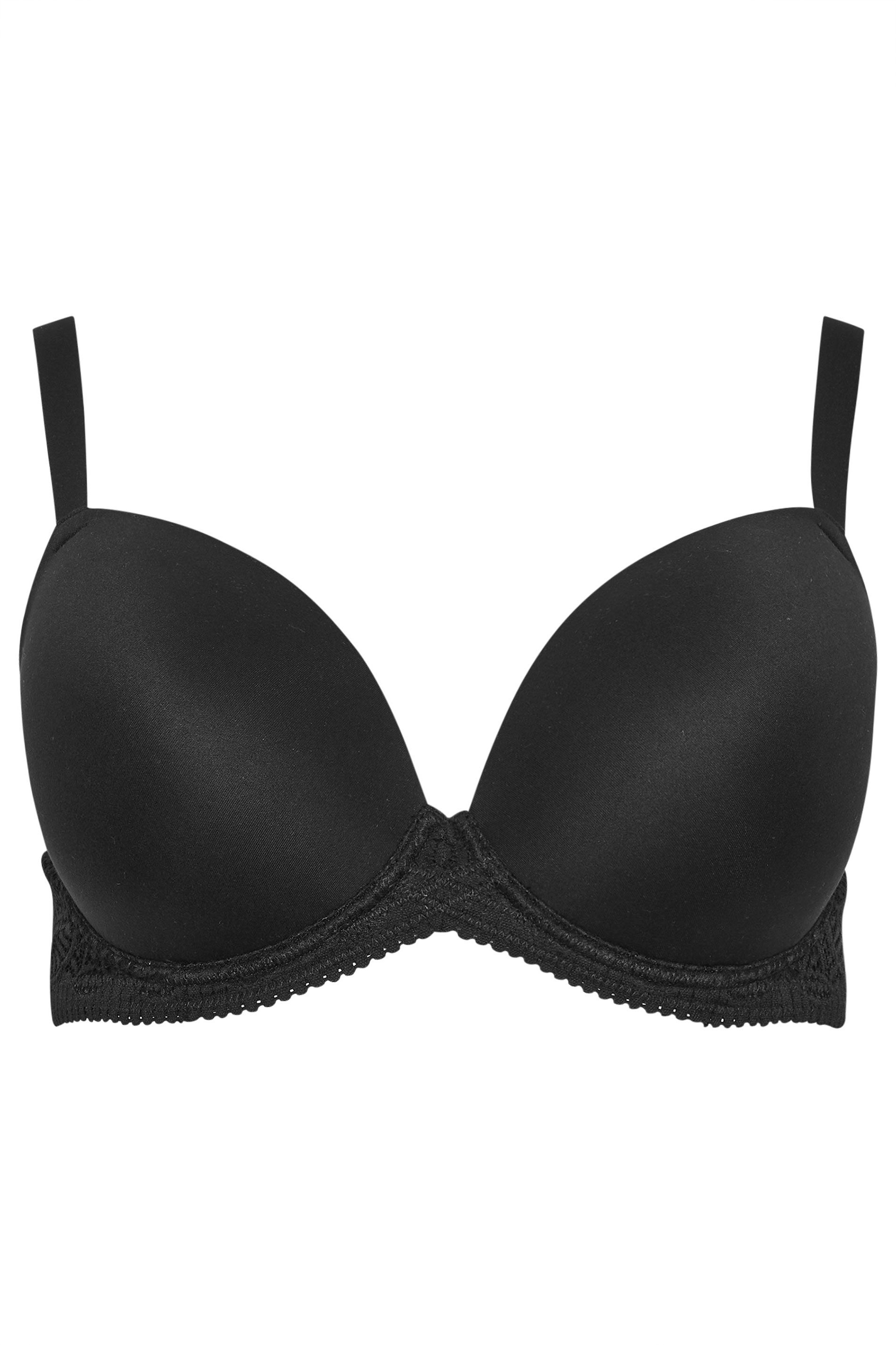 YOURSET 2 PACK Plus Size White & Black Soft Touch Moulded Underwired T-Shirt Bras | Yours Clothing 9