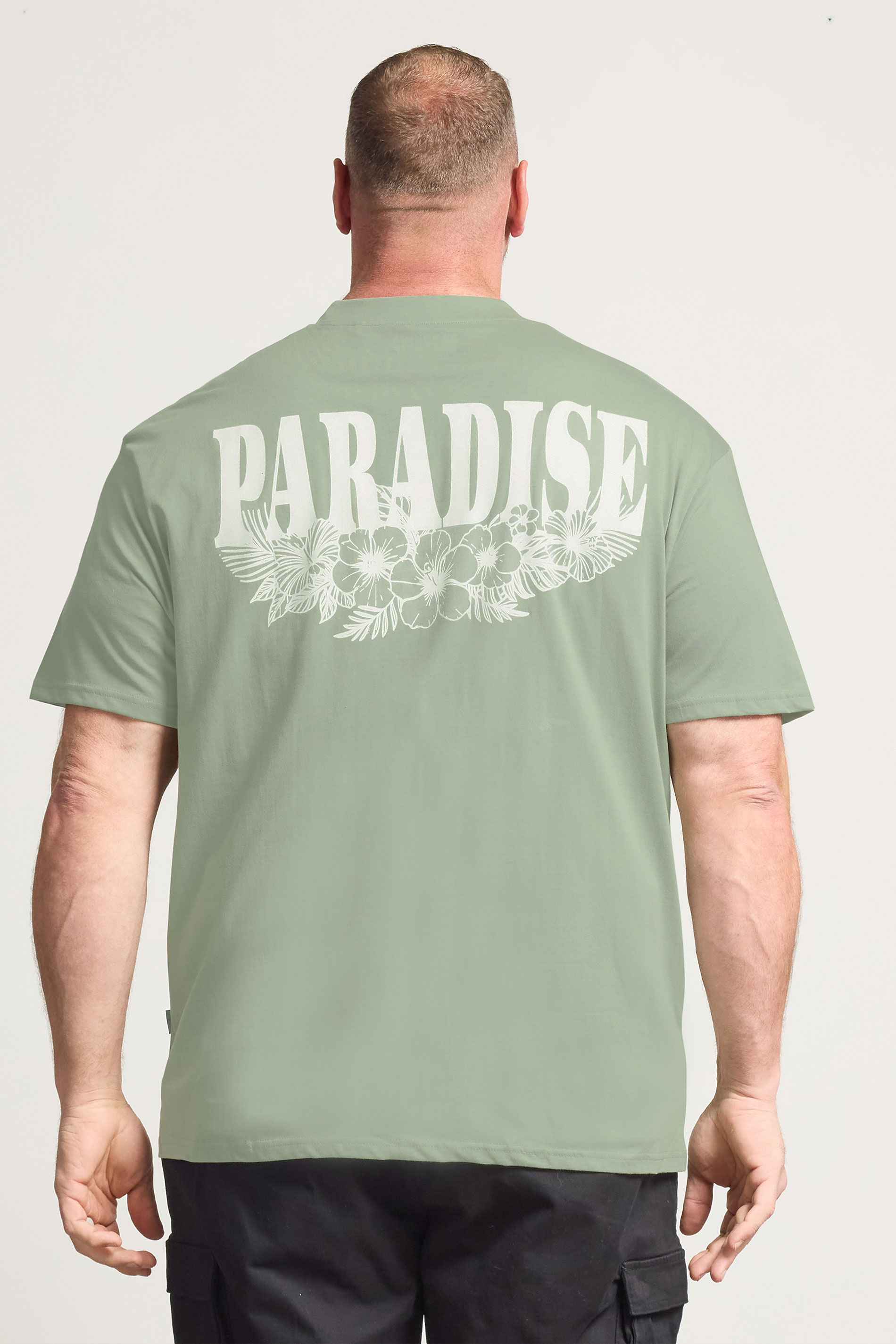 BadRhino Big & Tall Green 'Paradise' Graphic T-Shirt | BadRhino 2