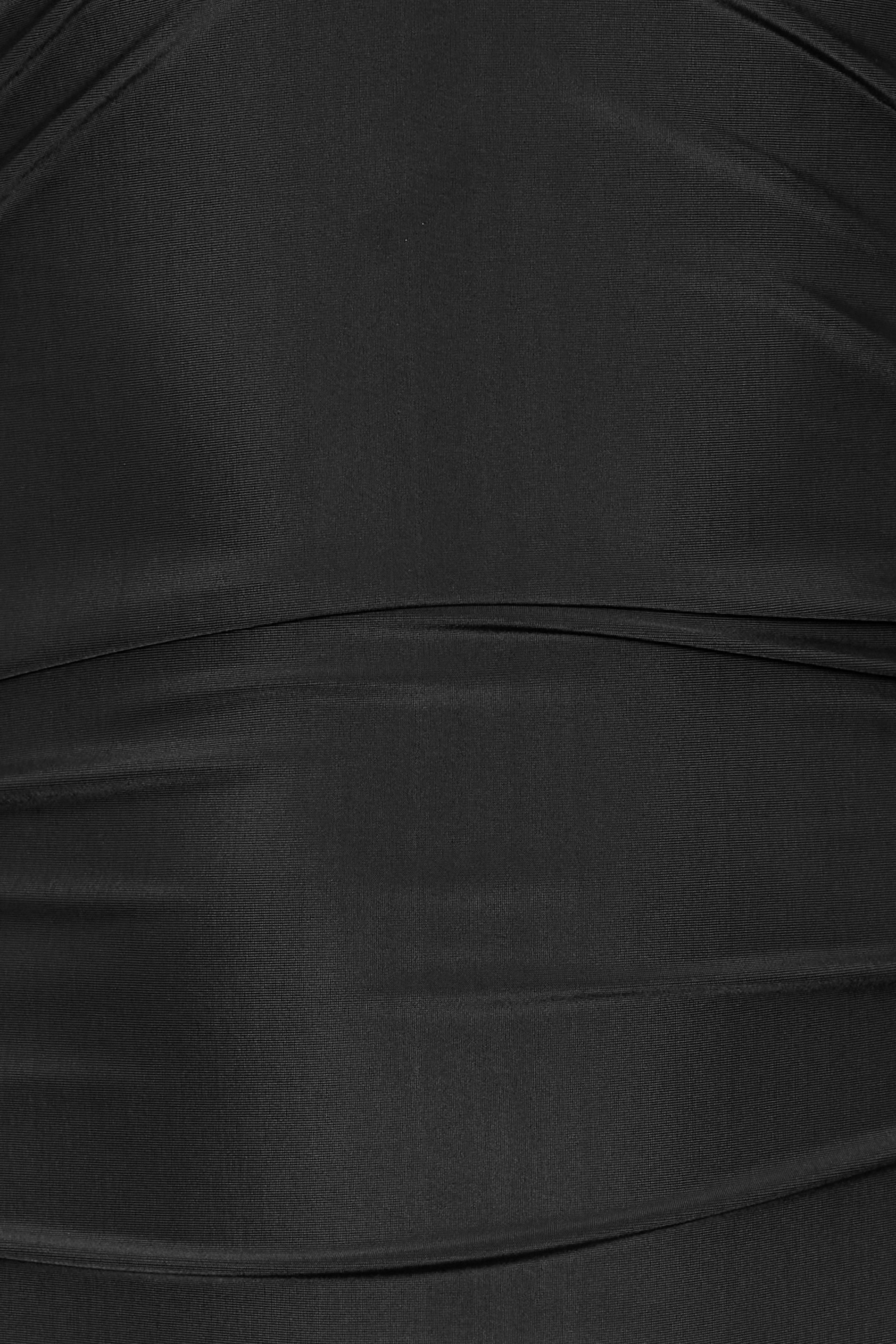 YOURS Plus Size Black Frill Sleeve Swimsuit | Yours Clothing 6