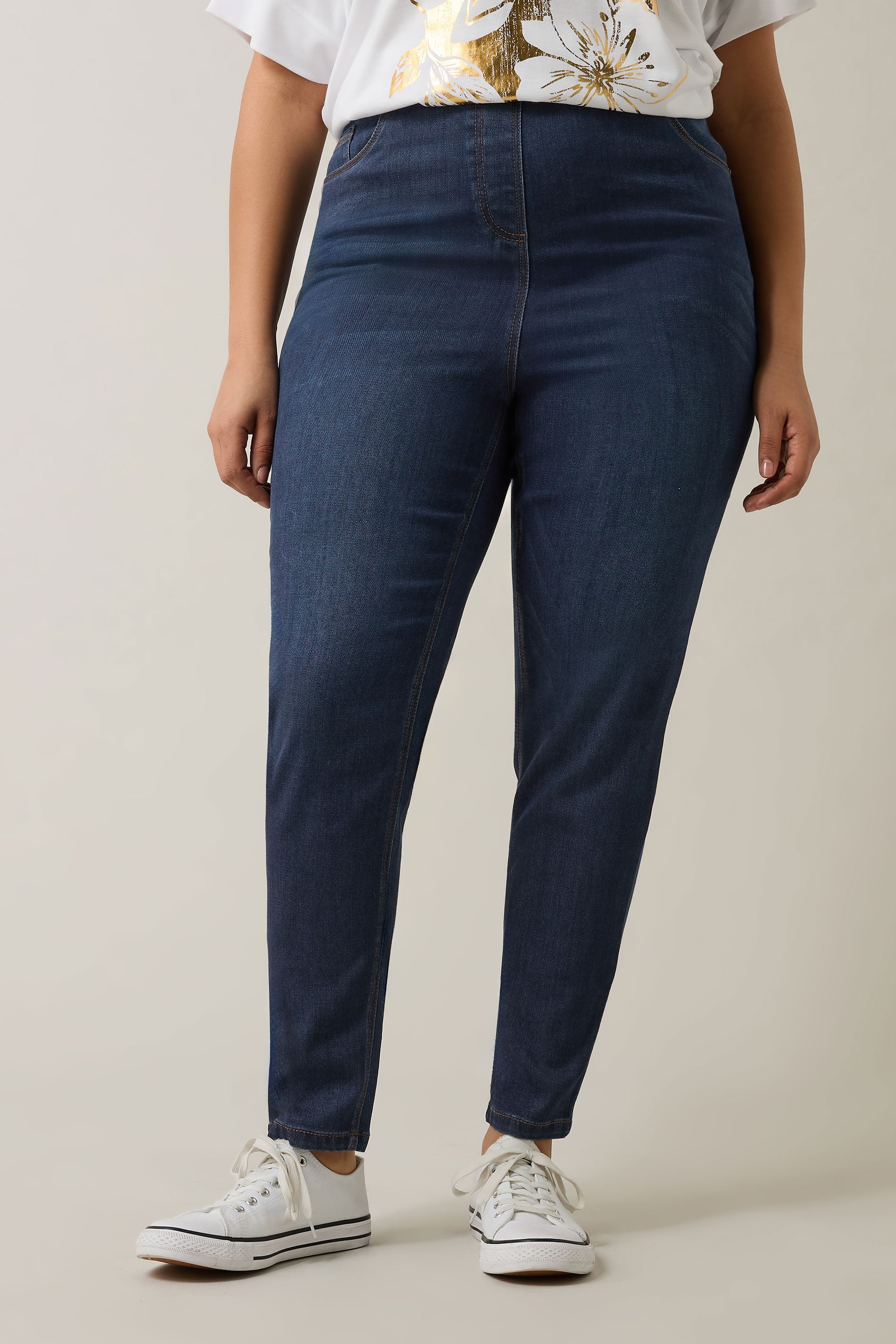 EVANS Plus Size Indigo Blue Skinny Jeggings | Evans 2