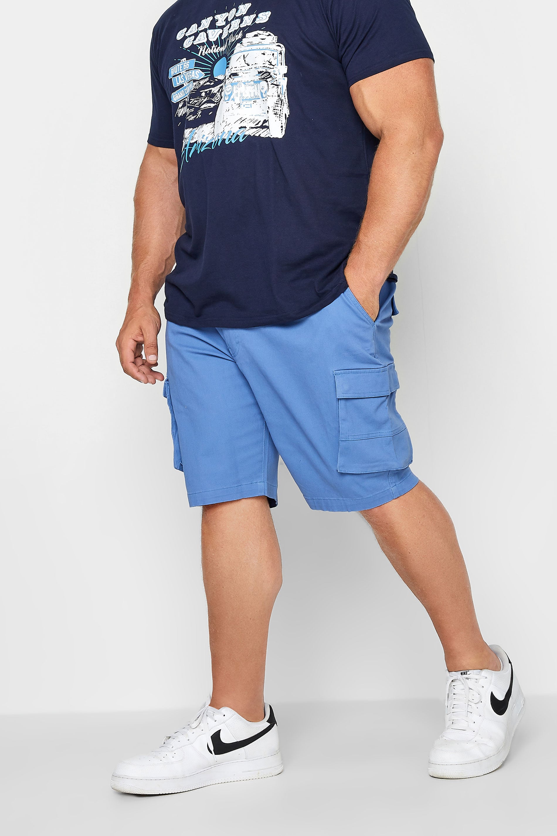 BadRhino Big & Tall Blue Cargo Shorts | BadRhino 3