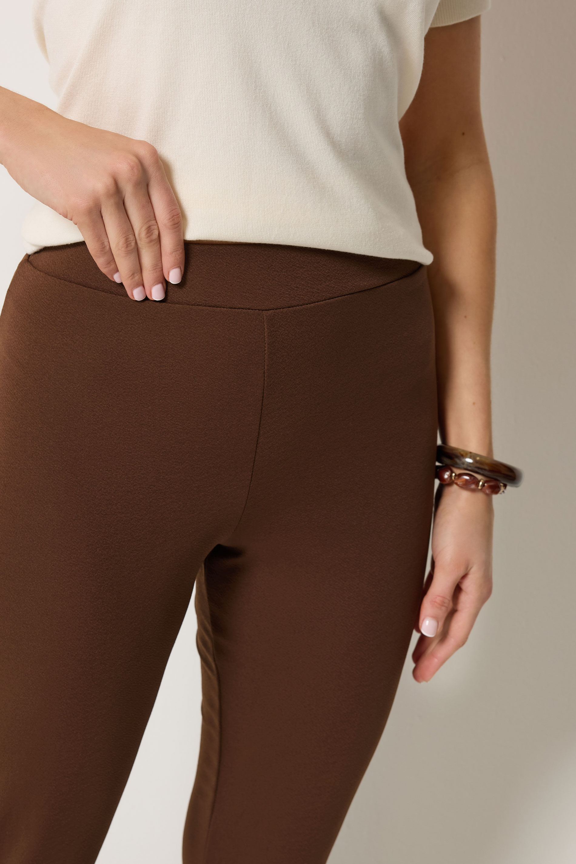 LTS Tall Chocolate Brown Slim Leg Trousers | Long Tall Sally 4