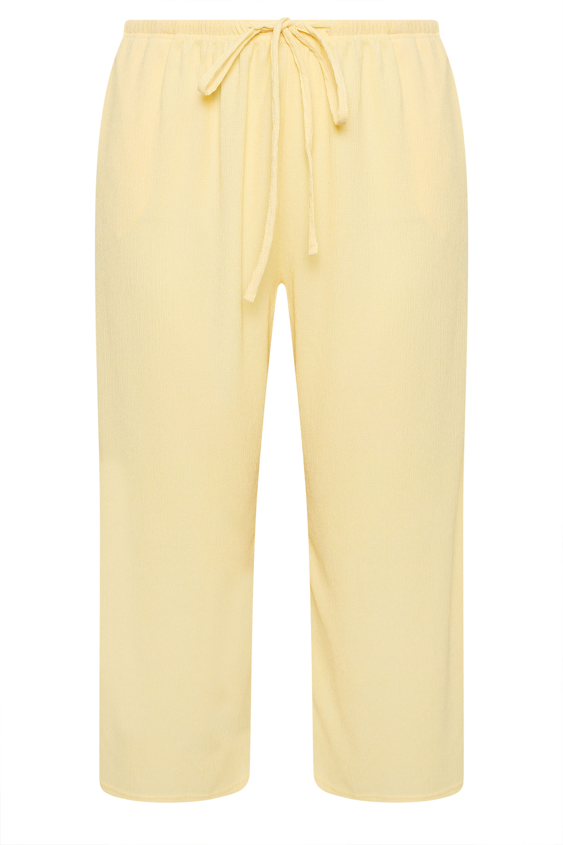 YOURS Plus Size Butter Yellow Textured Culottes | Yours Clothing 5