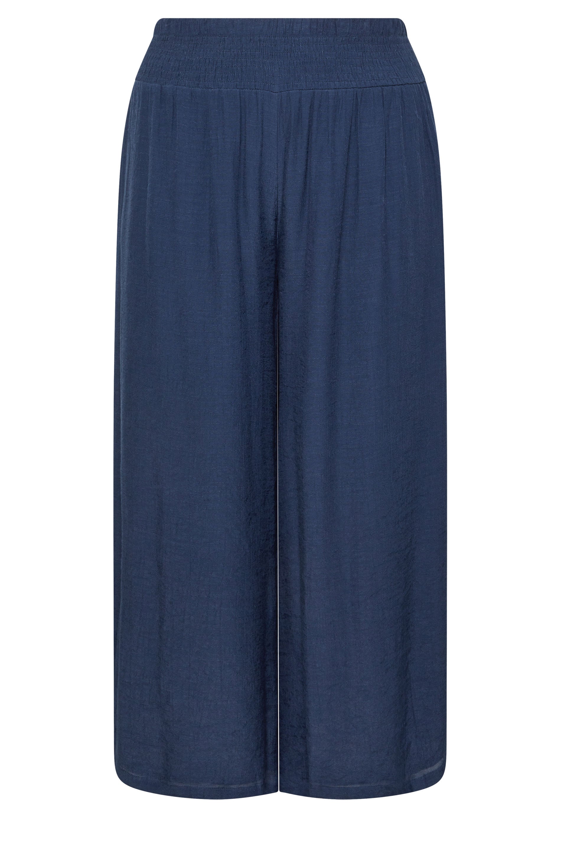 EVANS Plus Size Navy Blue Wide Leg Trouser | Evans 6