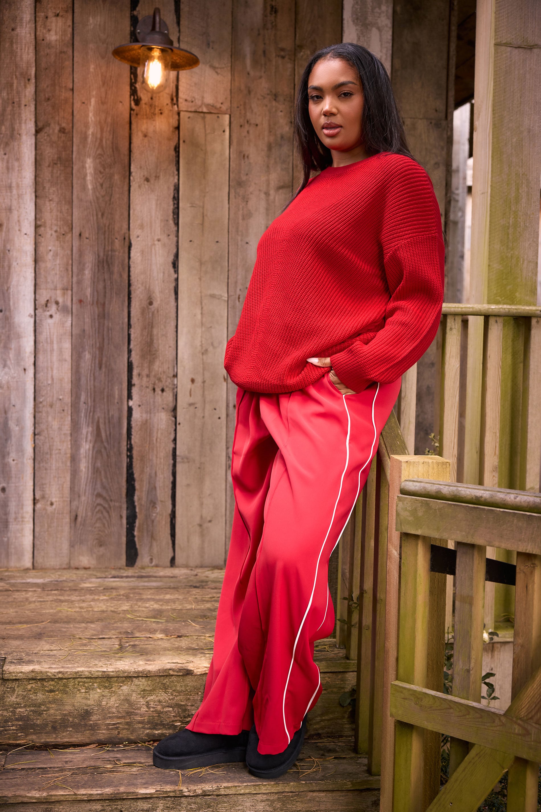 YOURS Plus Size Red Essential Knitted Jumper | Yours Clothing 2