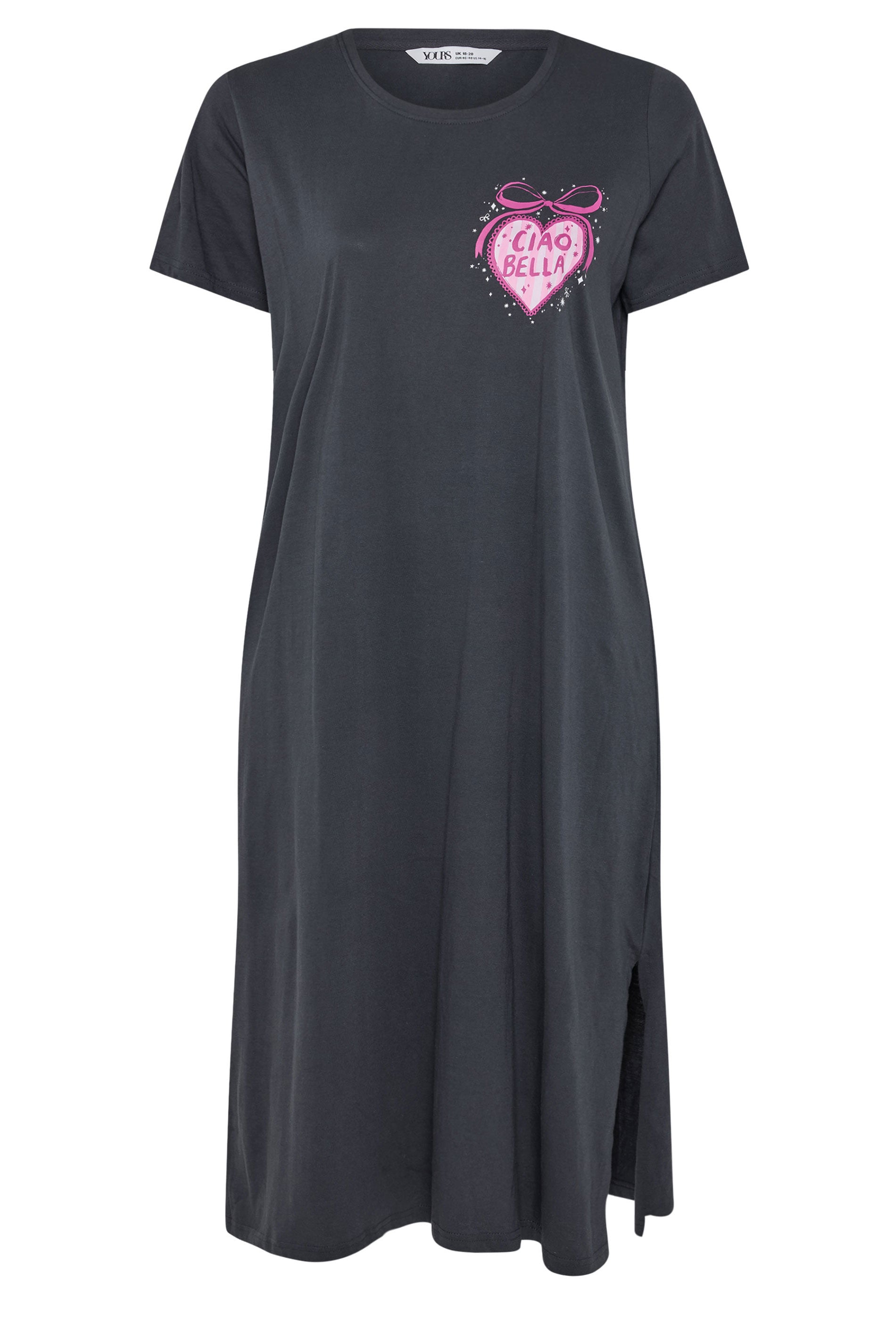 YOURS Plus Size 2 PACK Navy Blue 'Ciao Bella' Midaxi Nightdresses | Yours Clothing 7