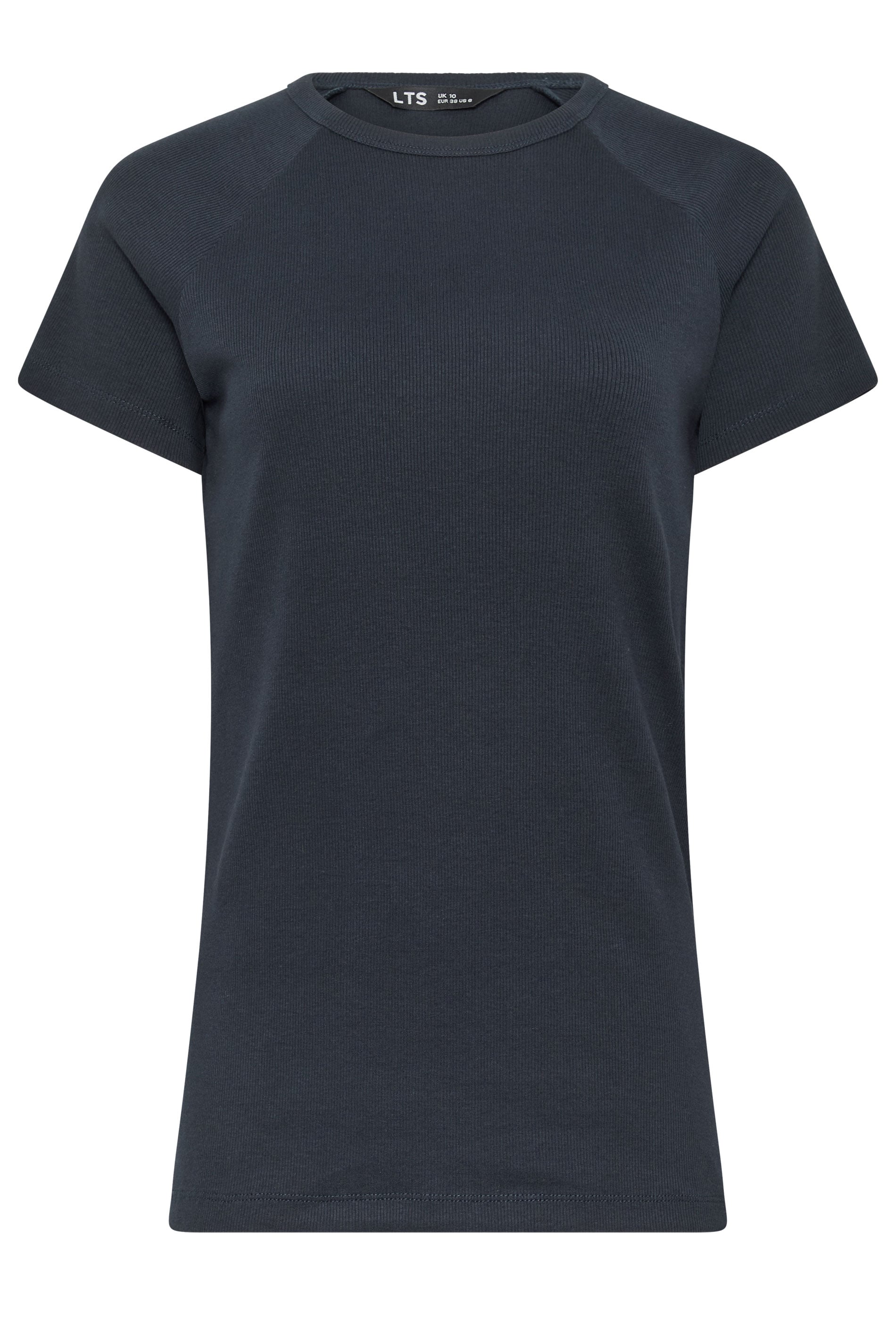 LTS Tall Women's Navy Blue Ribbed T-Shirt | Long Tall Sally 5