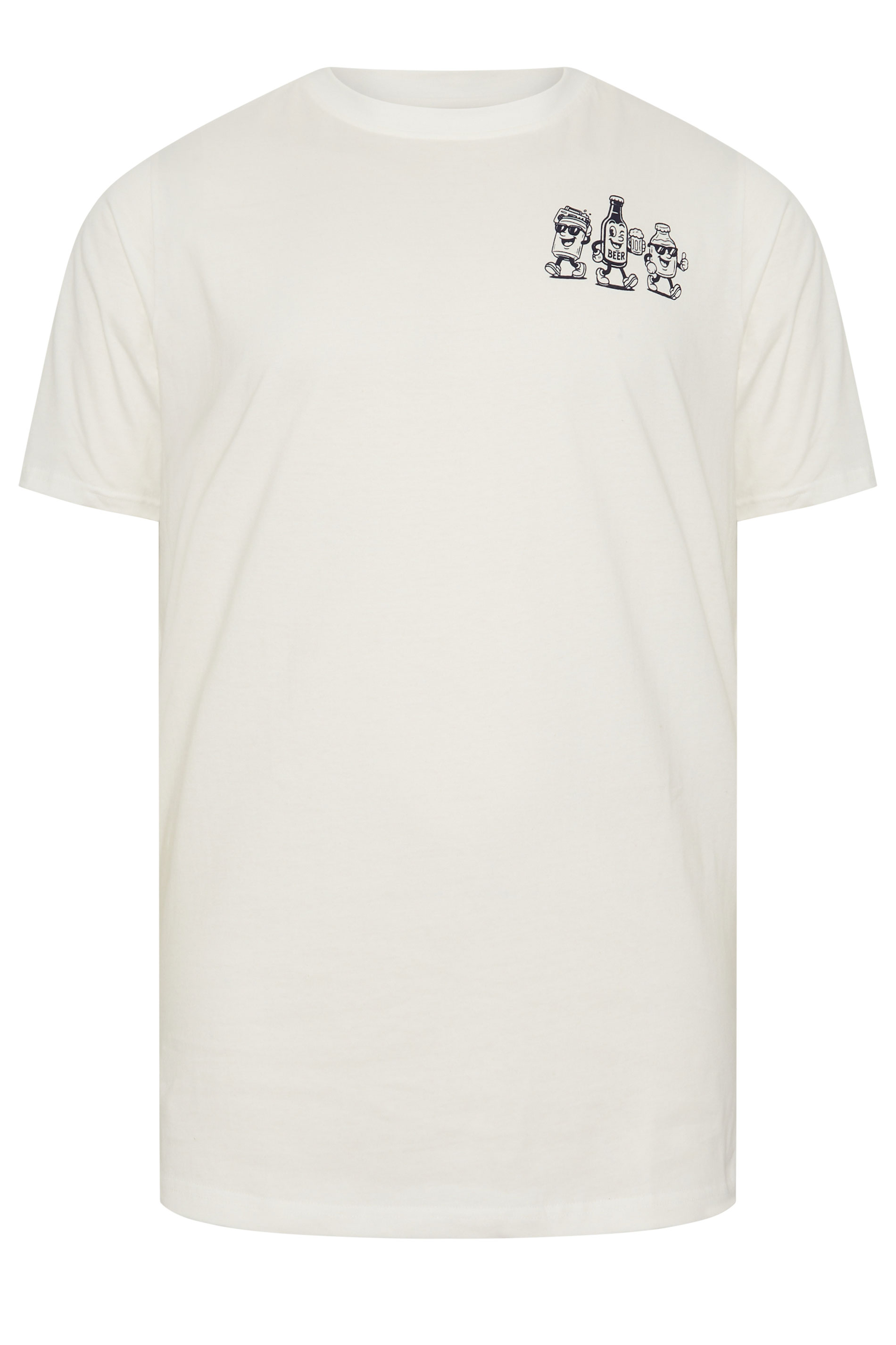 BadRhino Big &Tall White Extra Long 'Beer Happy' Tee | BadRhino 6