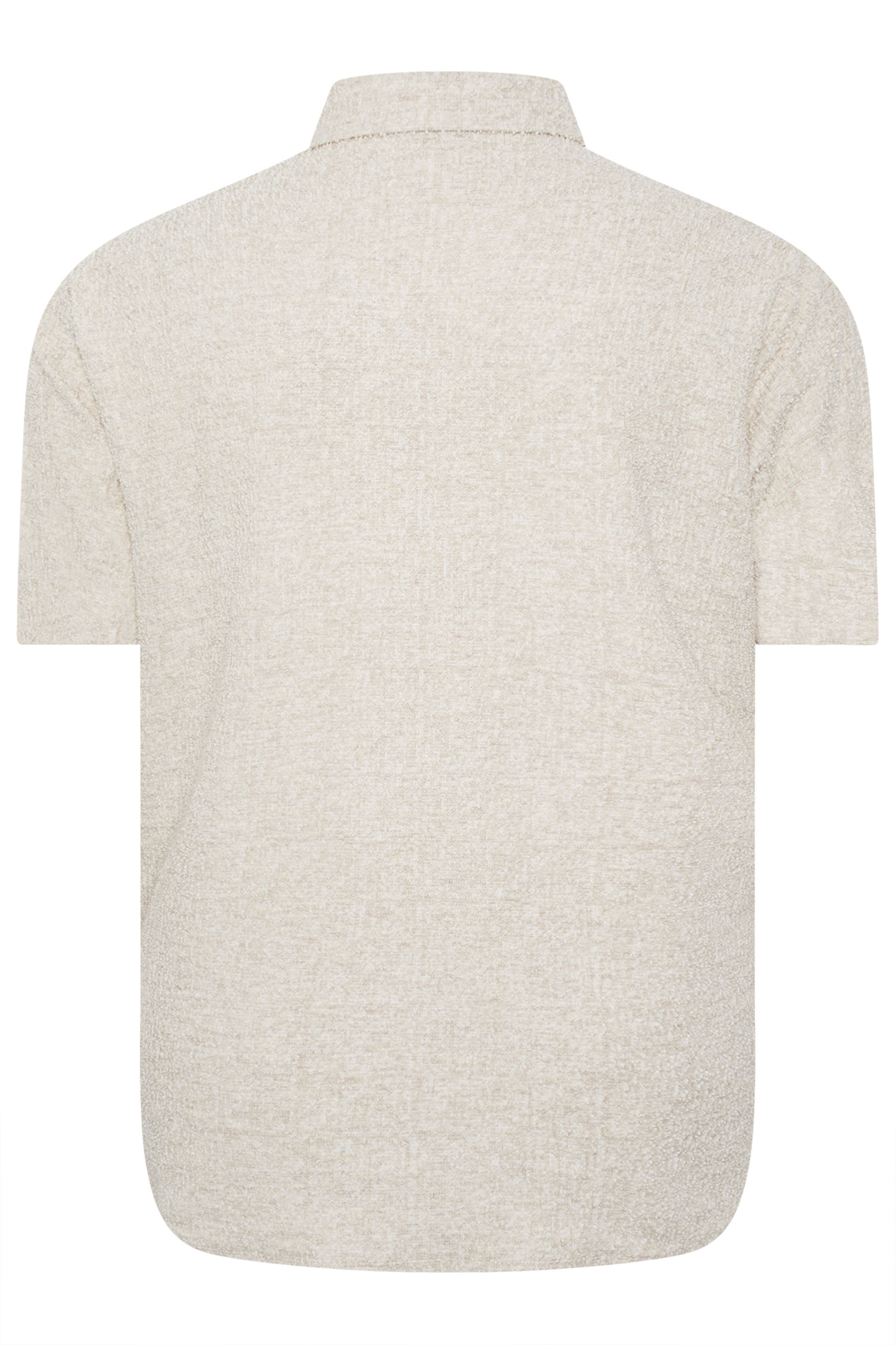 BadRhino Big & Tall Natural Brown Short Sleeve Textured Jersey Shirt | BadRhino 7