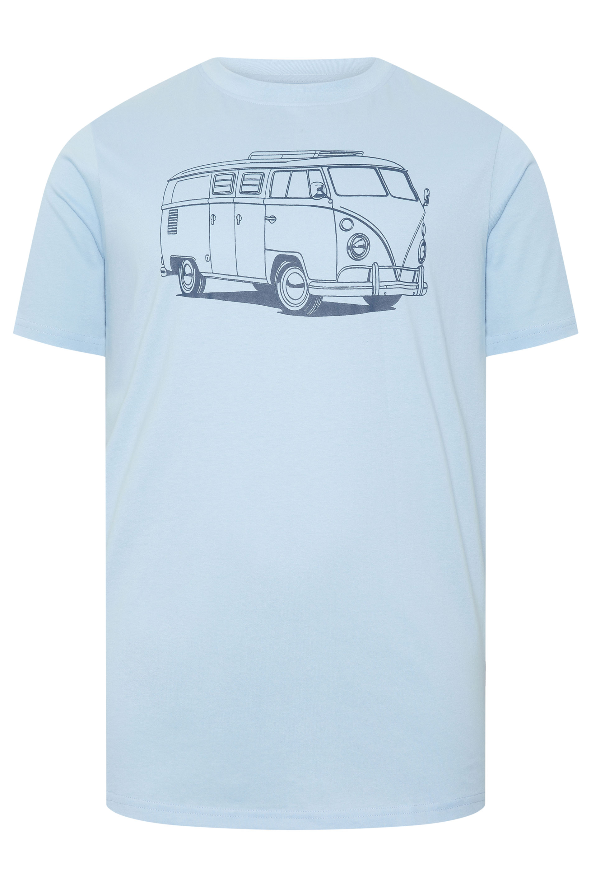 BadRhino Big & Tall Blue Extra Long Campervan Graphic T-Shirt | BadRhino 5