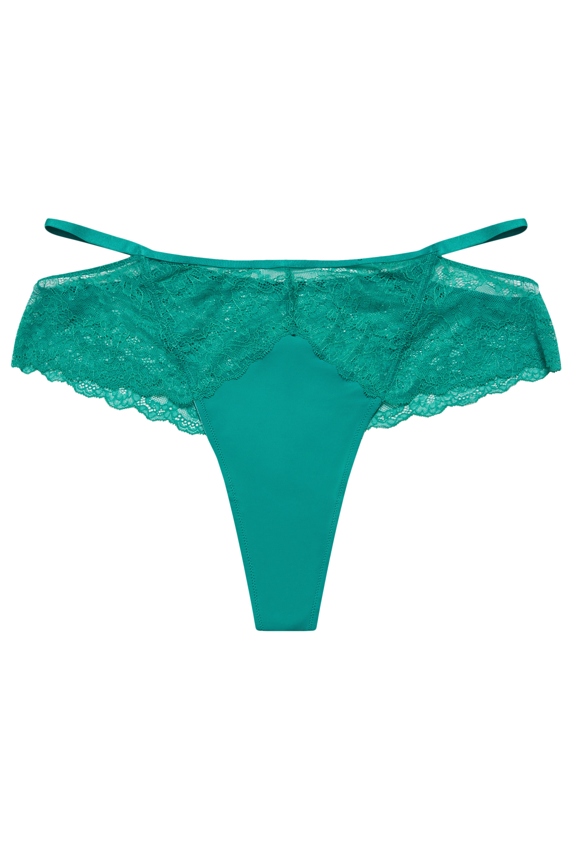 City Chic Green Lace Thong 1