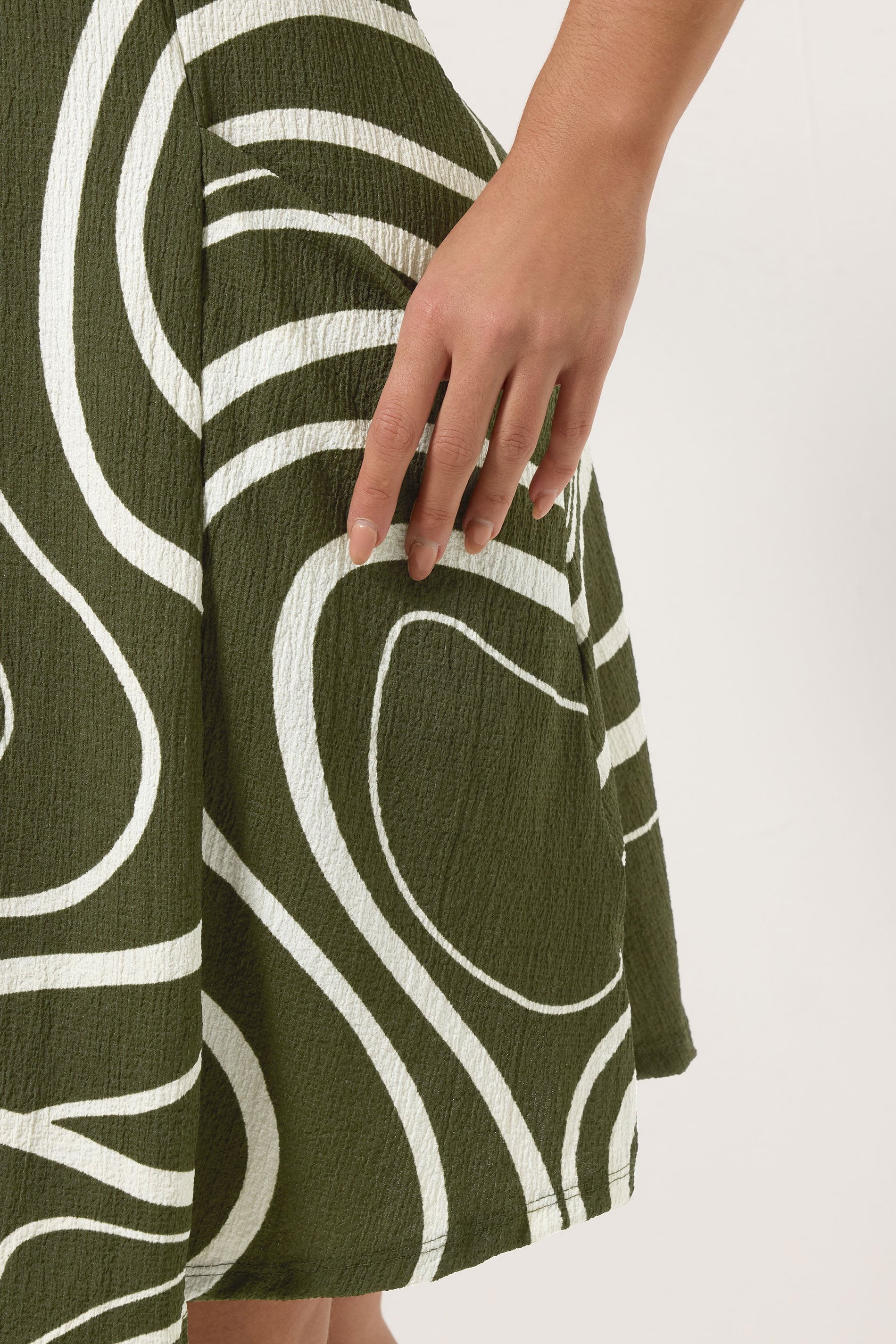 YOURS Plus Size Green Abstract Swirl Tunic Dress | Yours Clothing 4