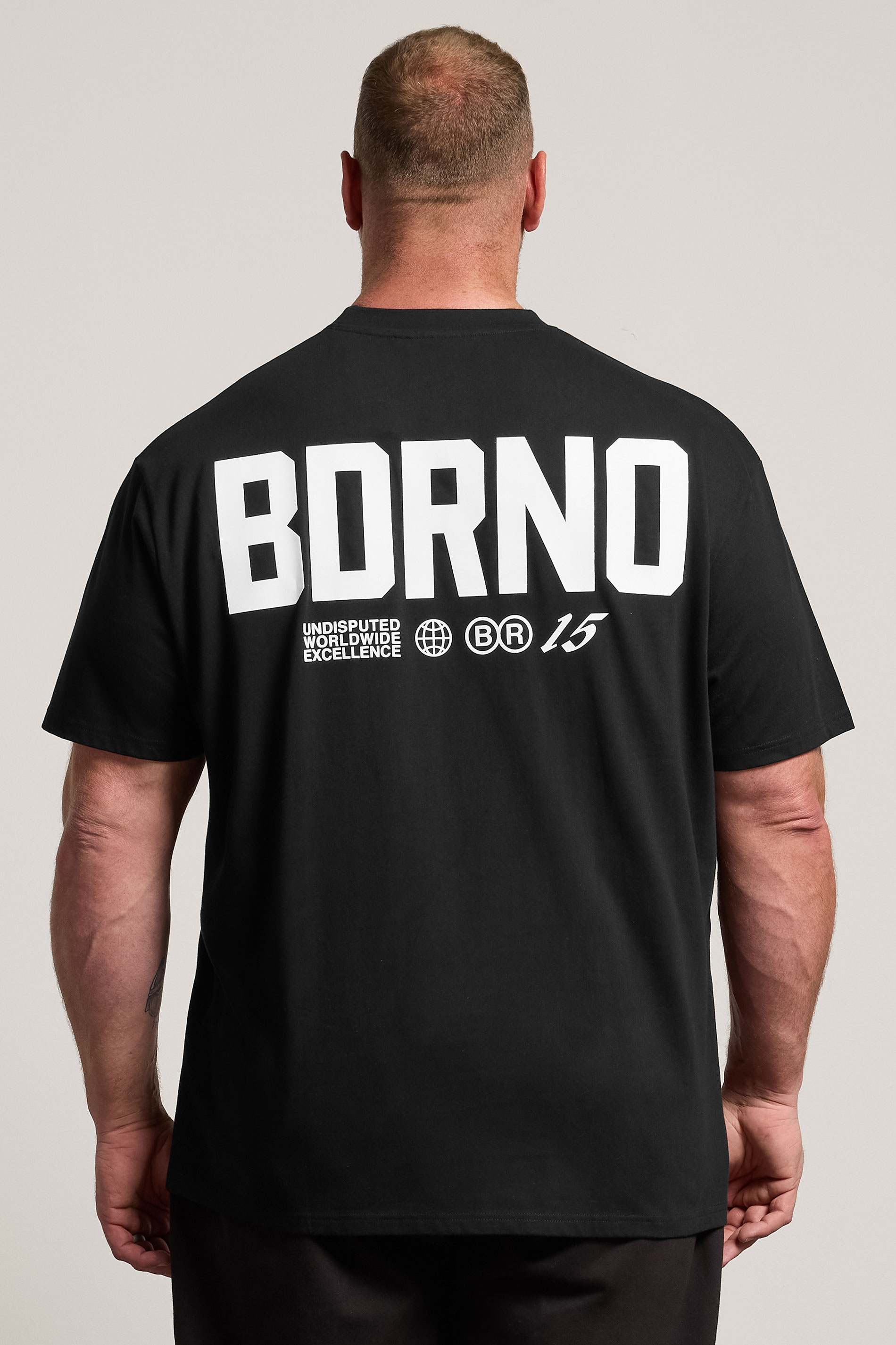 BDRNO Big & Tall Black Logo T-Shirt | BadRhino 2