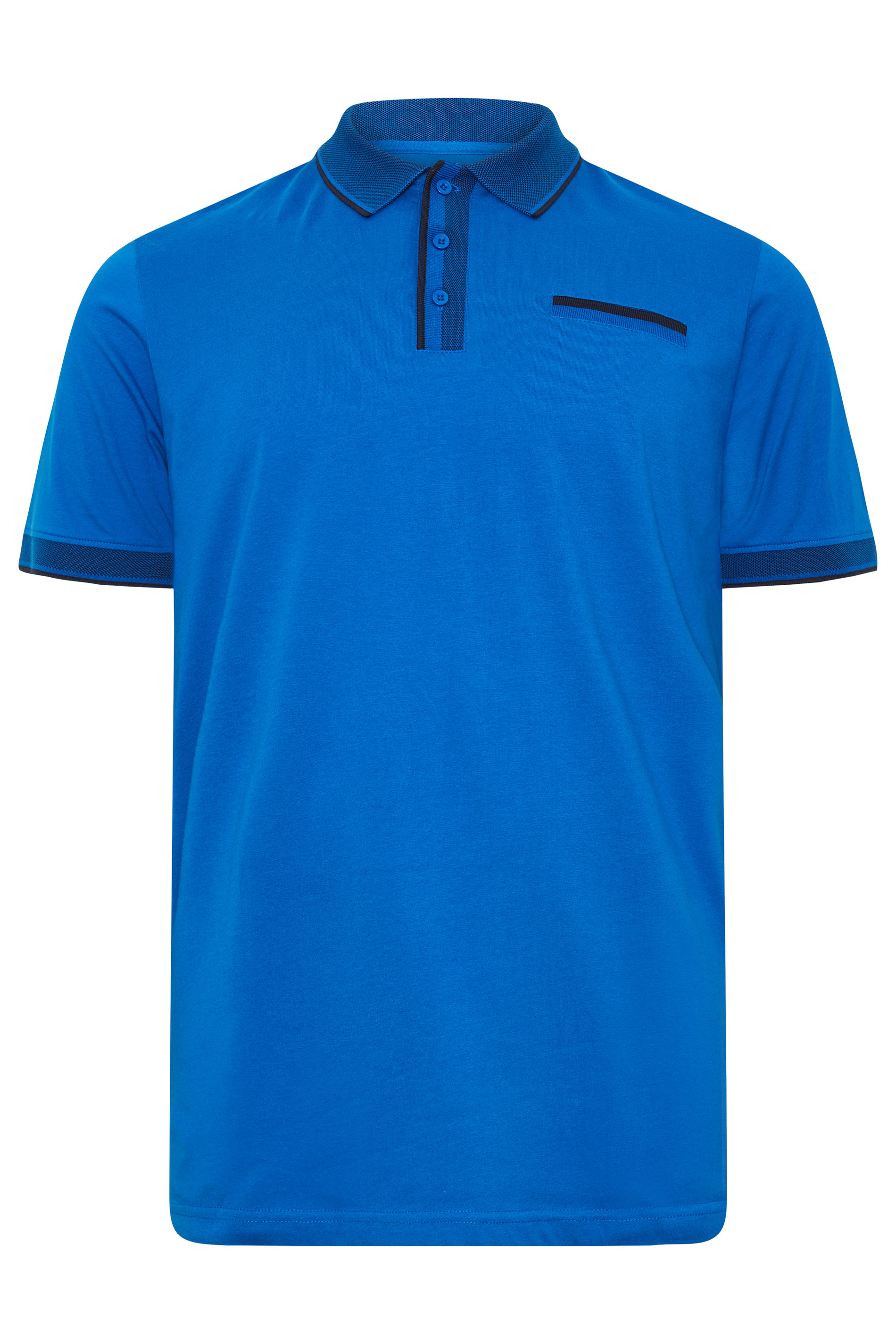 BadRhino Big & Tall Blue Chambray Pocket Polo Shirt | BadRhino 5