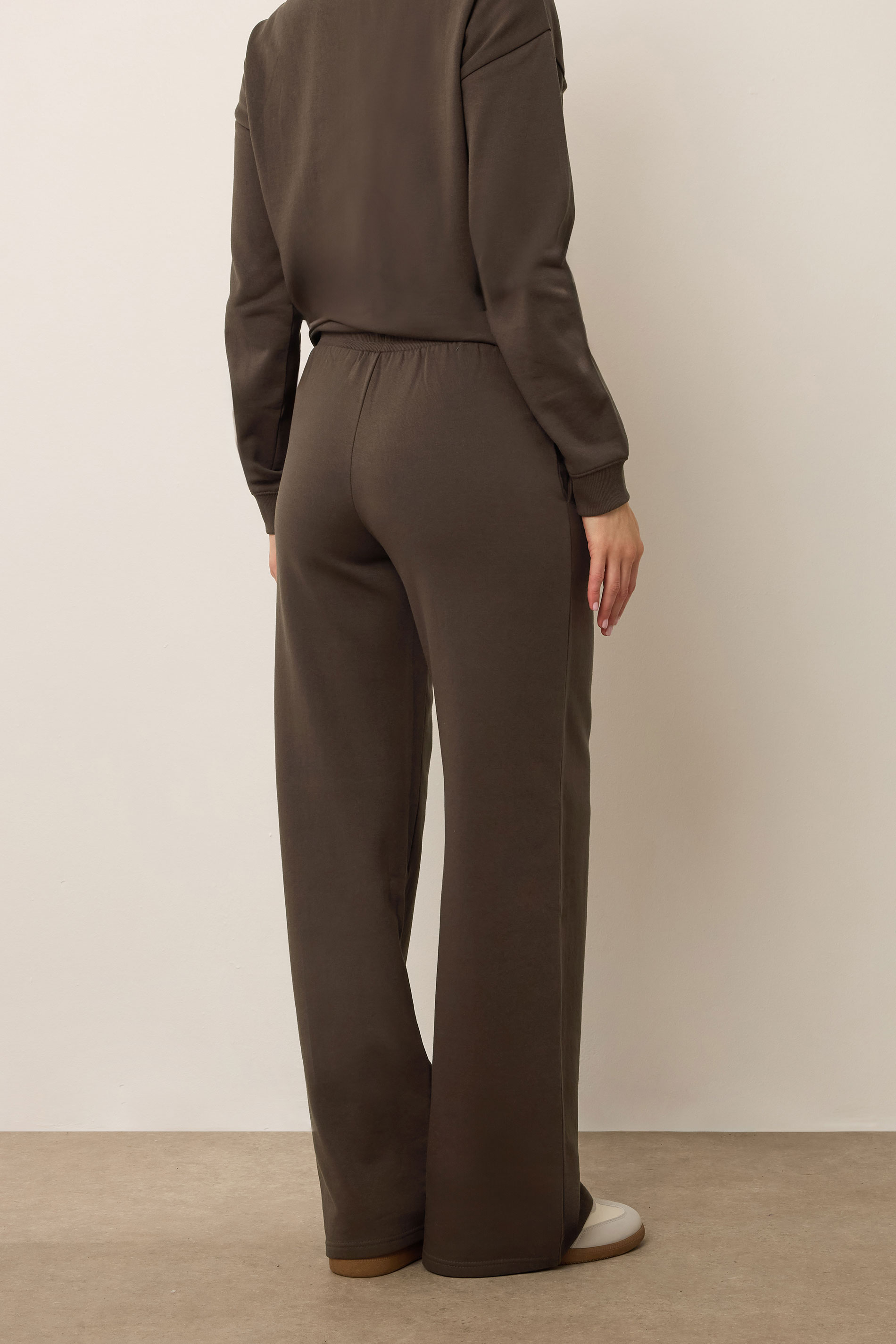 LTS Tall Chocolate Brown Wide Leg Joggers | Long Tall Sally 4