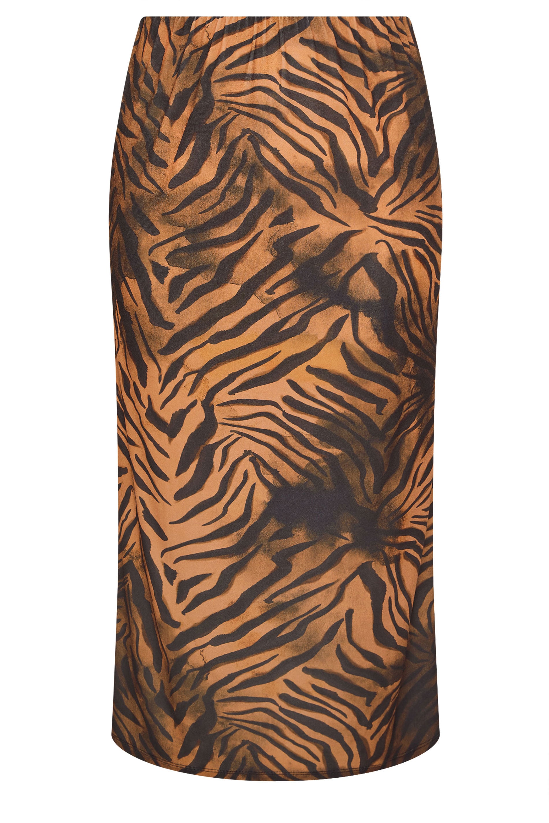 LIMITED COLLECTION Plus Size Brown Zebra Print Midaxi Skirt | Yours Clothing 6
