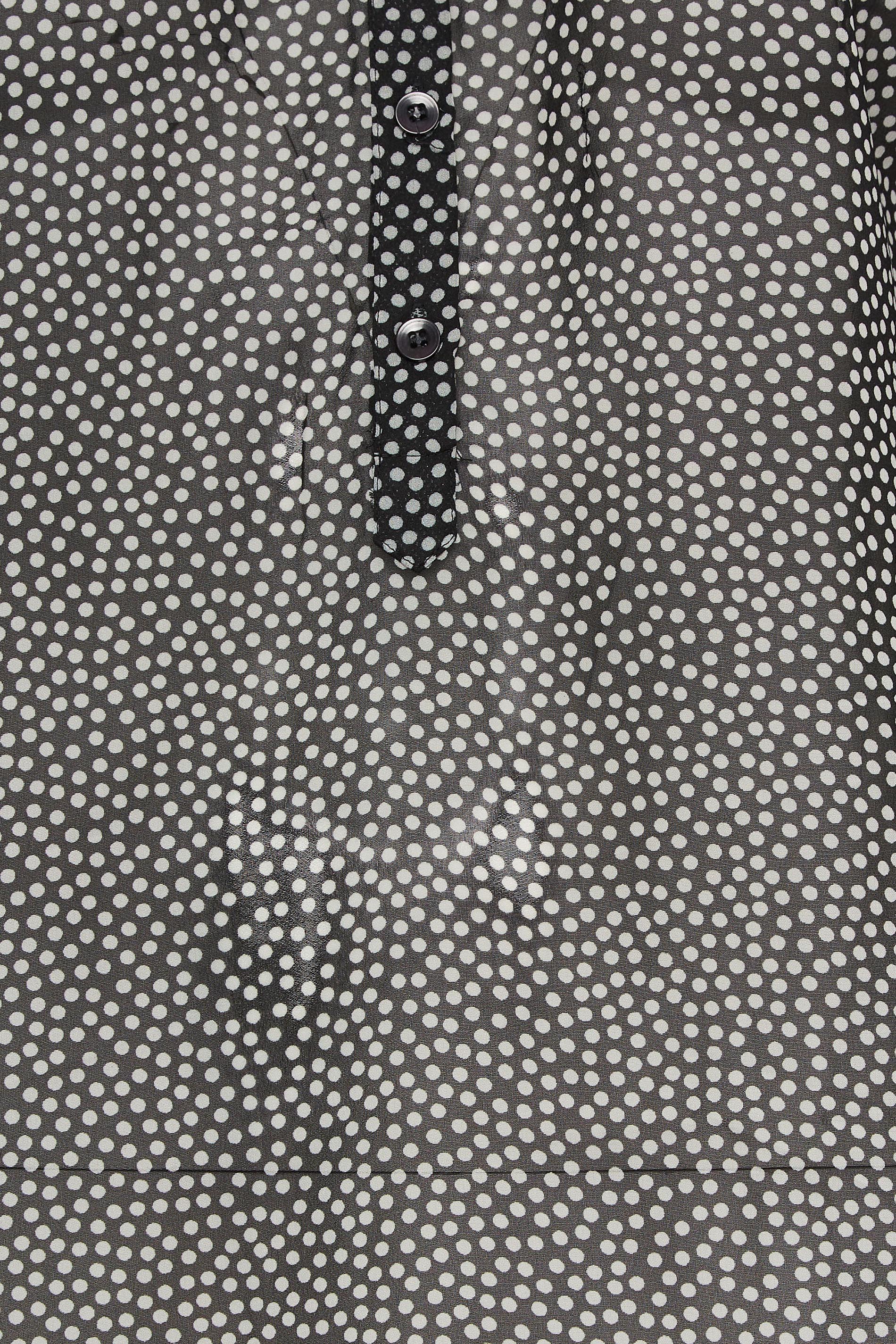 YOURS Curve Plus Size Black Polka Dot  Print Chiffon Shirt | Yours Clothing  6