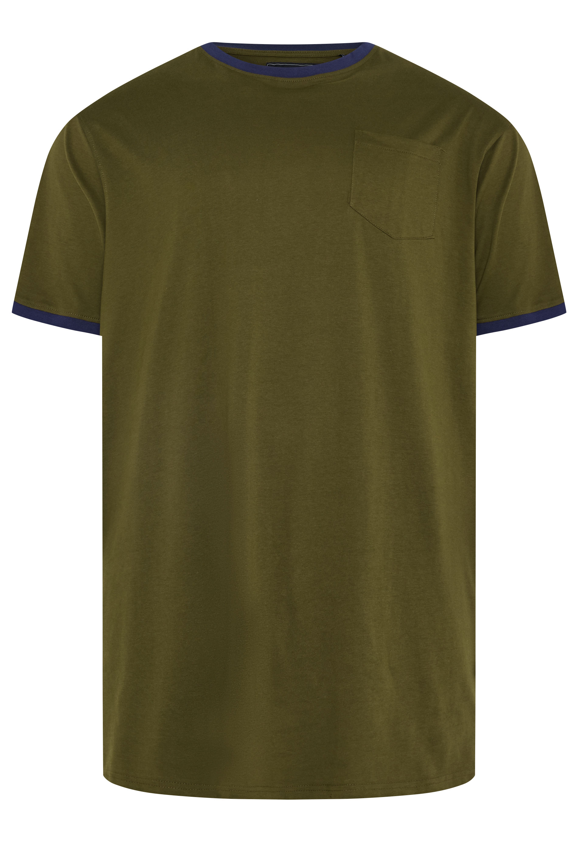 KAM Big & Tall Olive Green Ringer T-Shirt | BadRhino 4