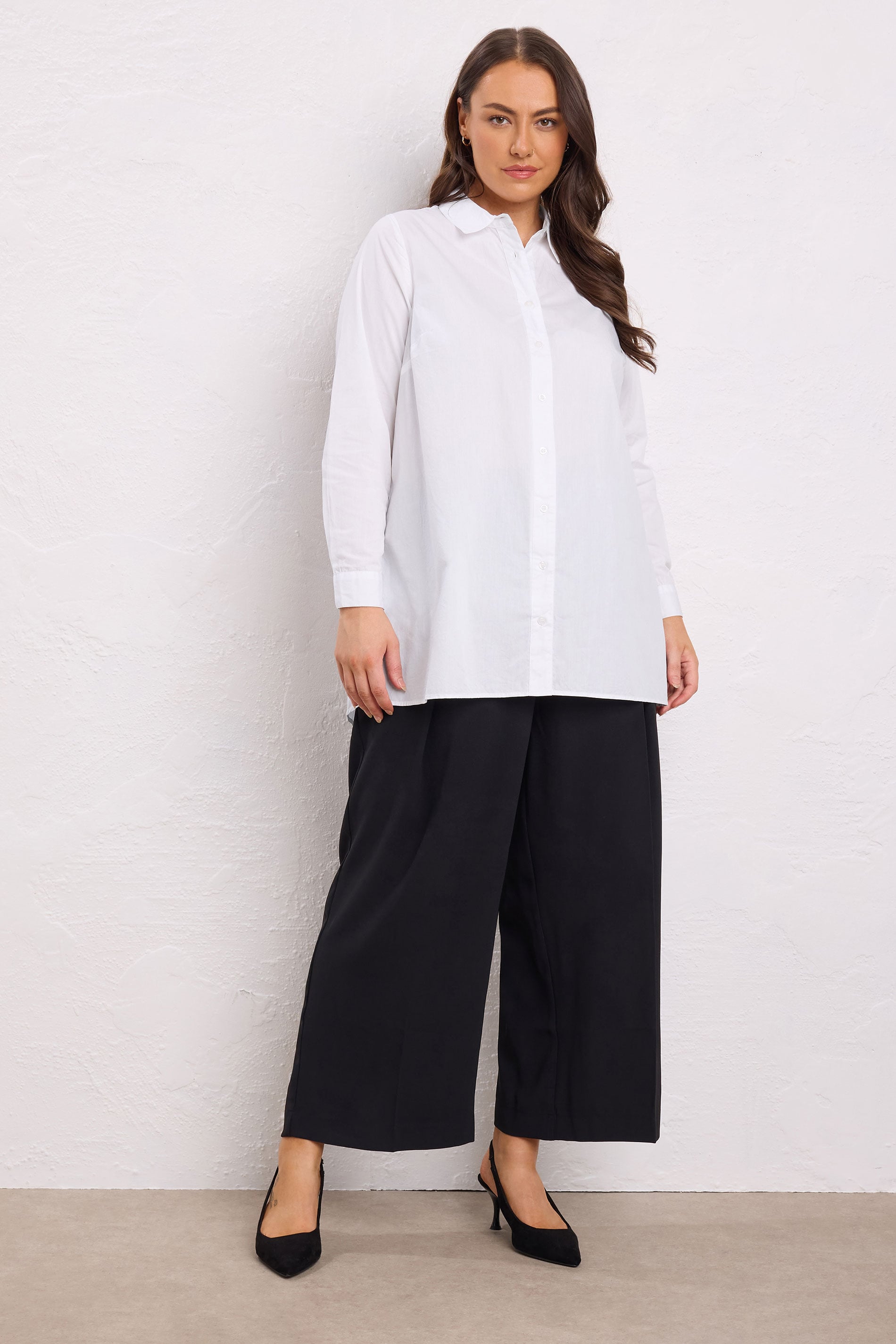 EVANS Plus Size White Poplin Shirt | Evans 1