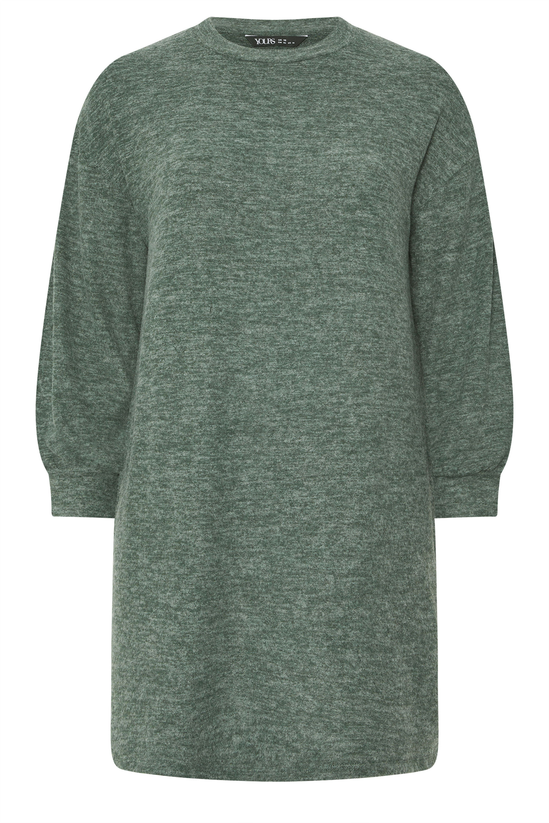 YOURS Plus Size Green Soft Touch Jumper Dress | Yours Clothing 5