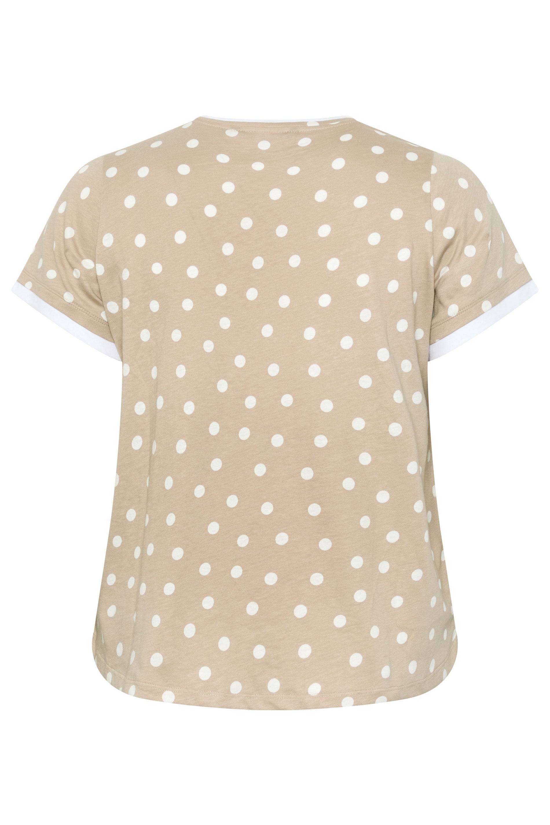 YOURS Plus Size Mocha Brown Spot Contrast Sleeve T-Shirt | Yours Clothing 6