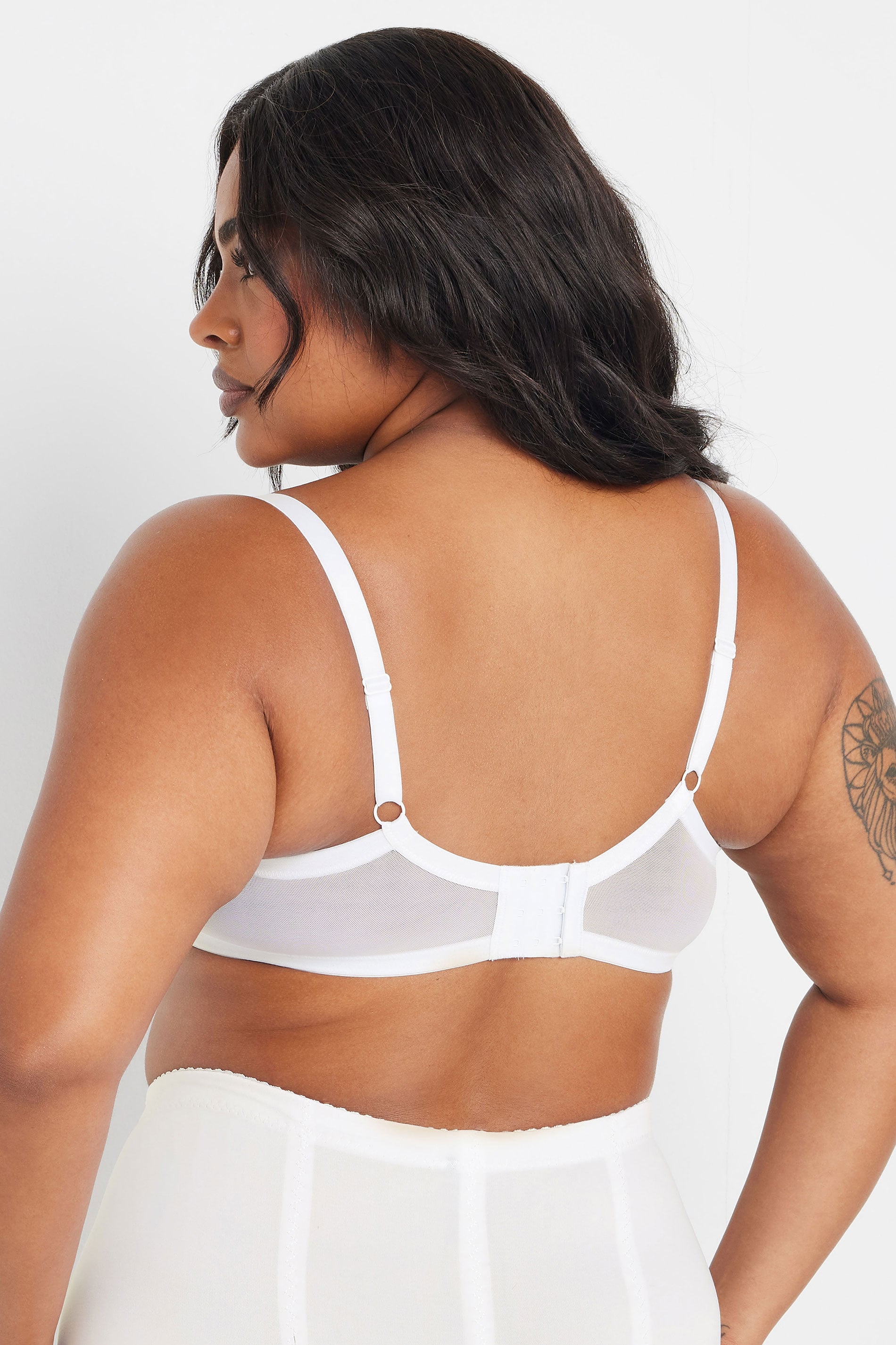 YOURS 2 PACK Plus Size Black & White Lace Non Padded Underwired Bras 6
