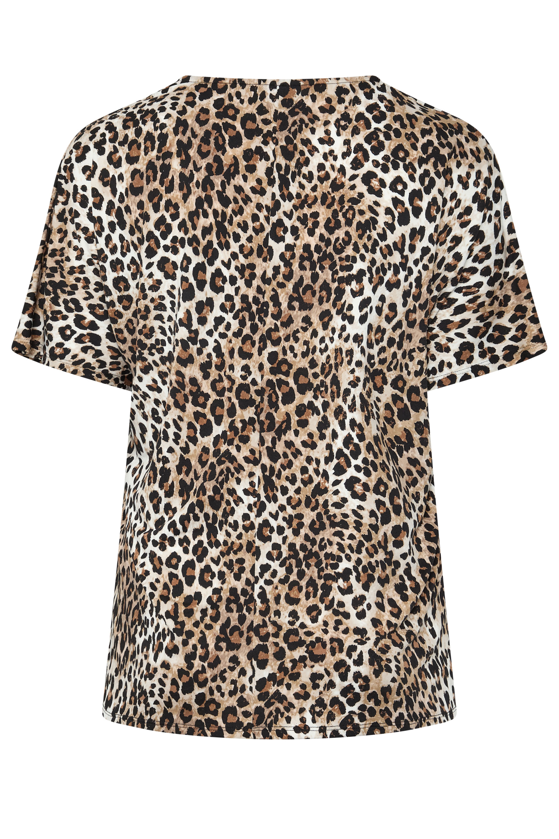 YOURS Plus Size Brown Leopard Pleated Front Top | Yours Clothing 6