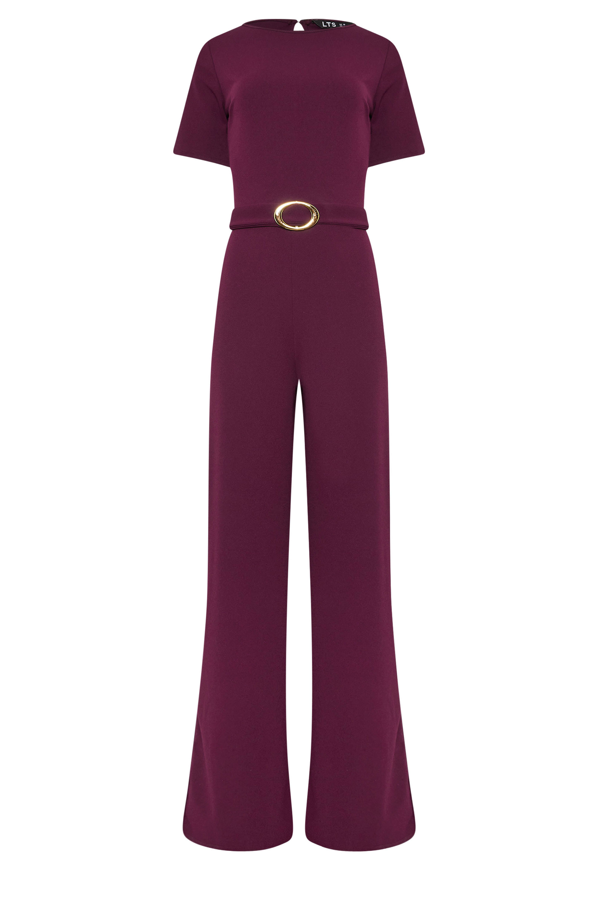LTS Tall Berry Red Belted Jumpsuit | Long Tall Sally  5