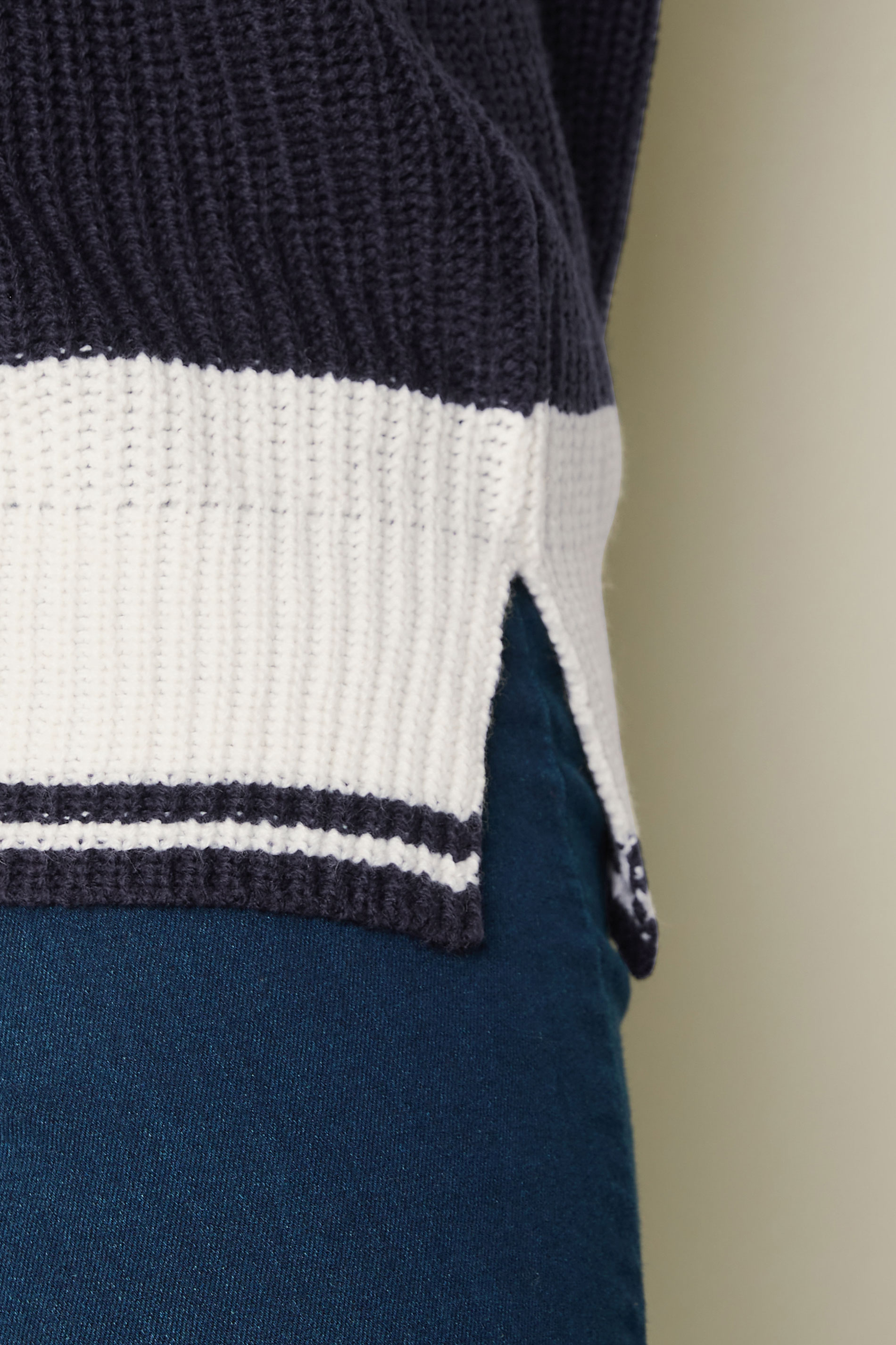 YOURS Plus Size Navy Blue Stripe Knitted Jumper | Yours Clothing 5