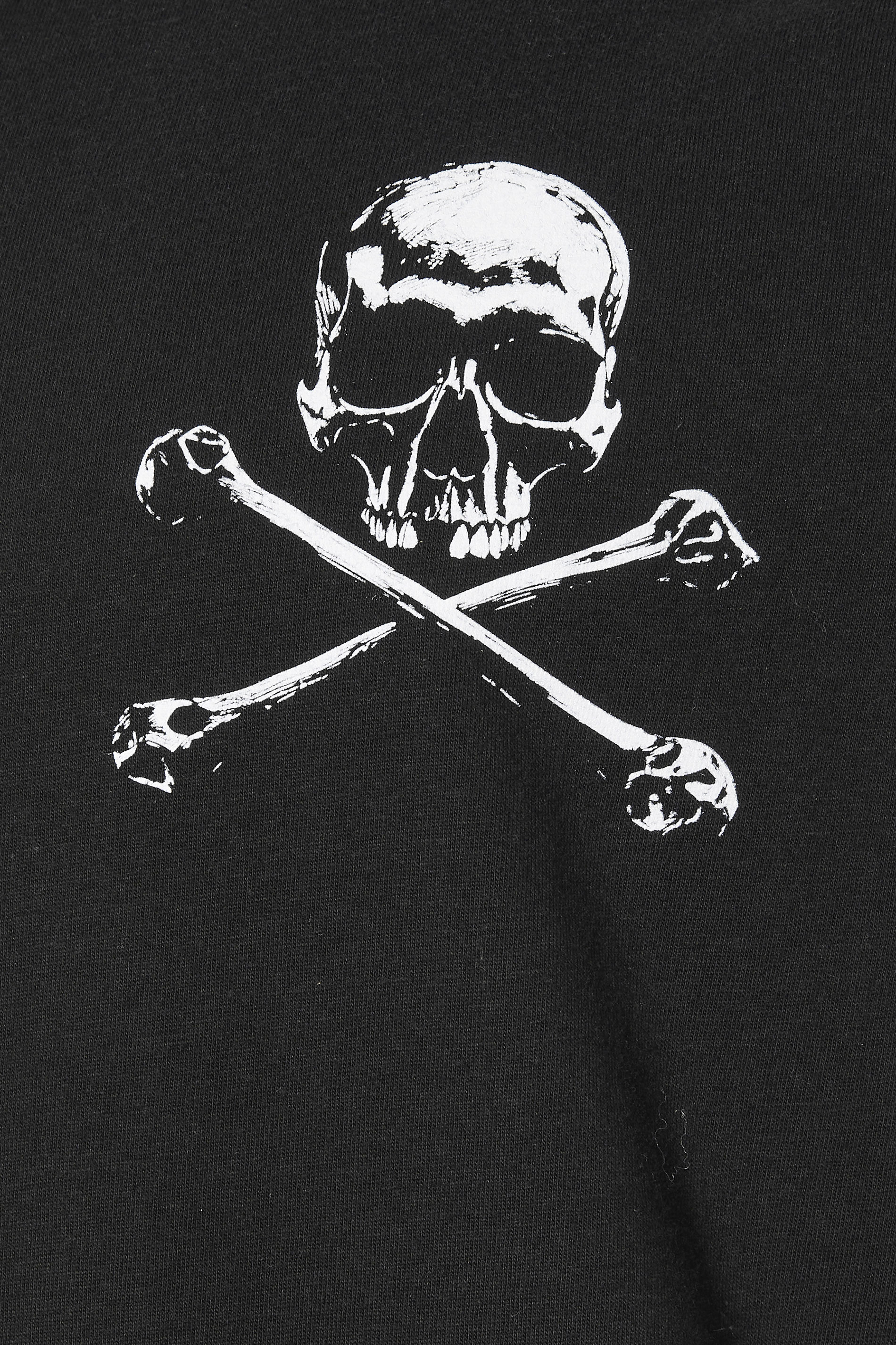 BadRhino Big & Tall Black Skull & Crossbones Graphic T-Shirt 6