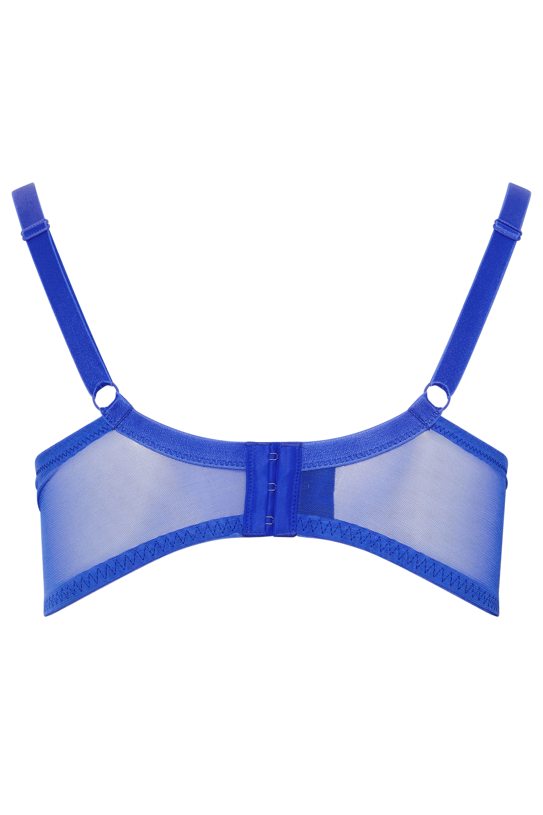 YOURSET 2 PACK Plus Size Cobalt Blue Lace Trim Bras | Yours Clothing 3