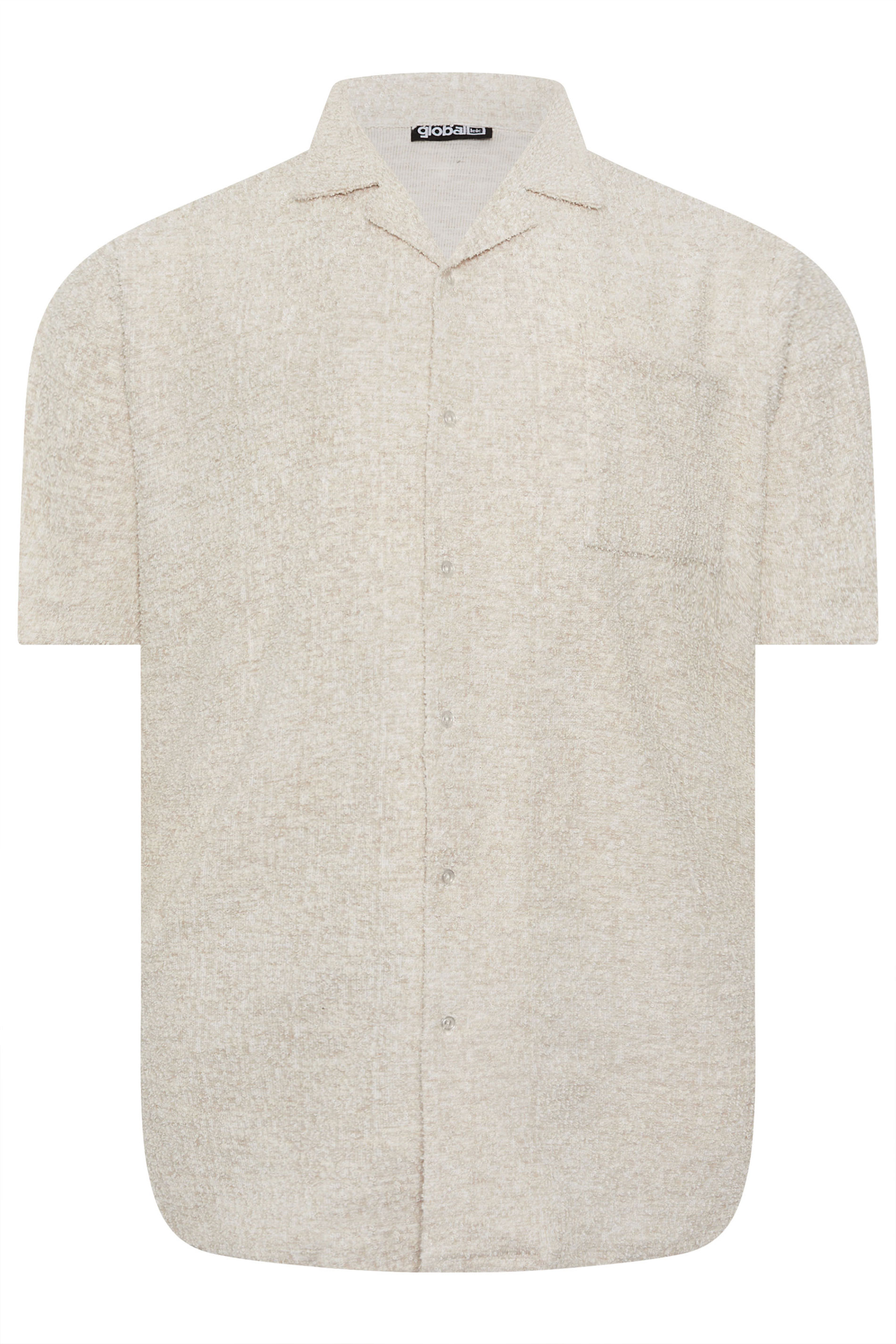 BadRhino Big & Tall Natural Brown Short Sleeve Textured Jersey Shirt | BadRhino 6